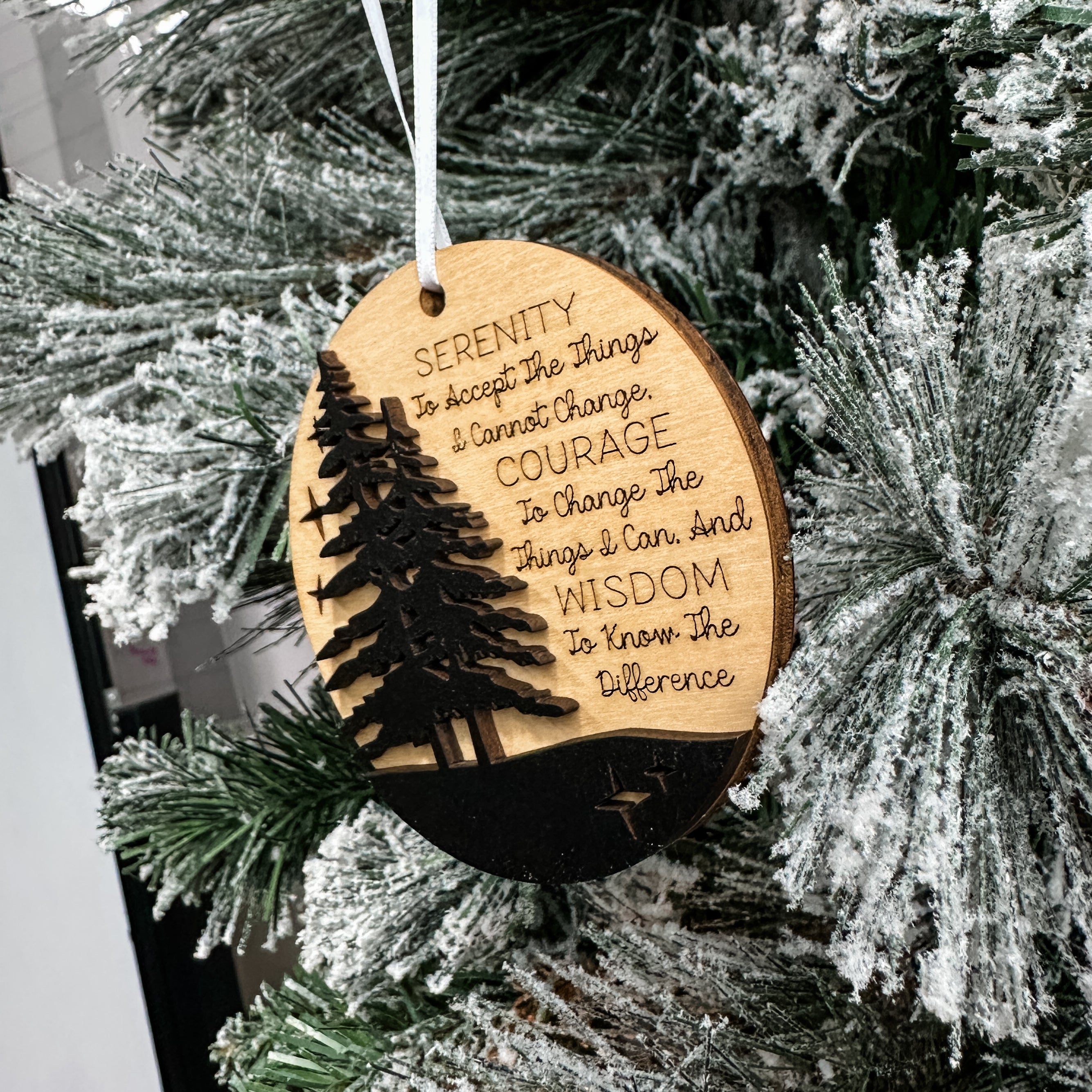 The Serenity Prayer • Wood Ornament, Magnet, or Mini Sign • For Recovery