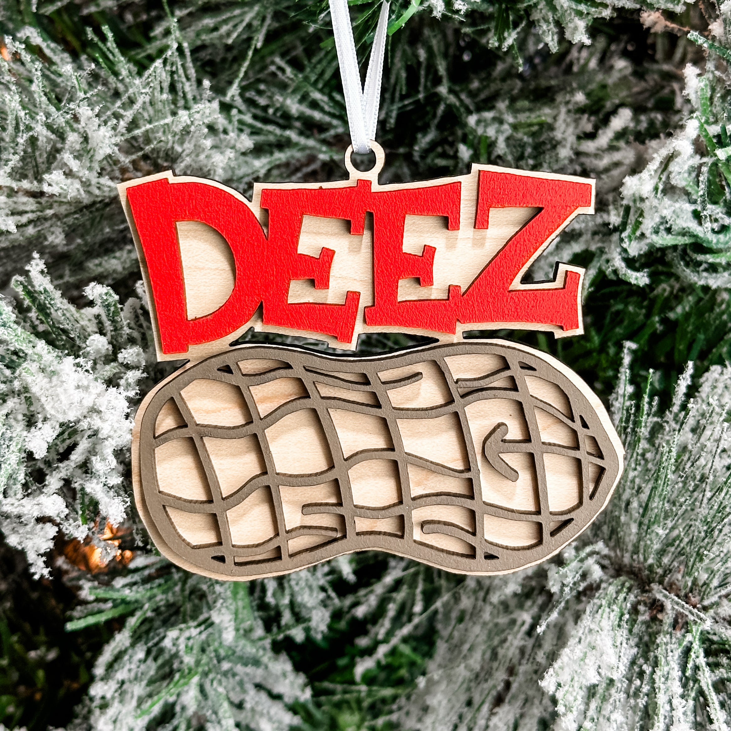 Deez Nuts • 3D Wood Ornament • For Gag Gifts & Secret Santas