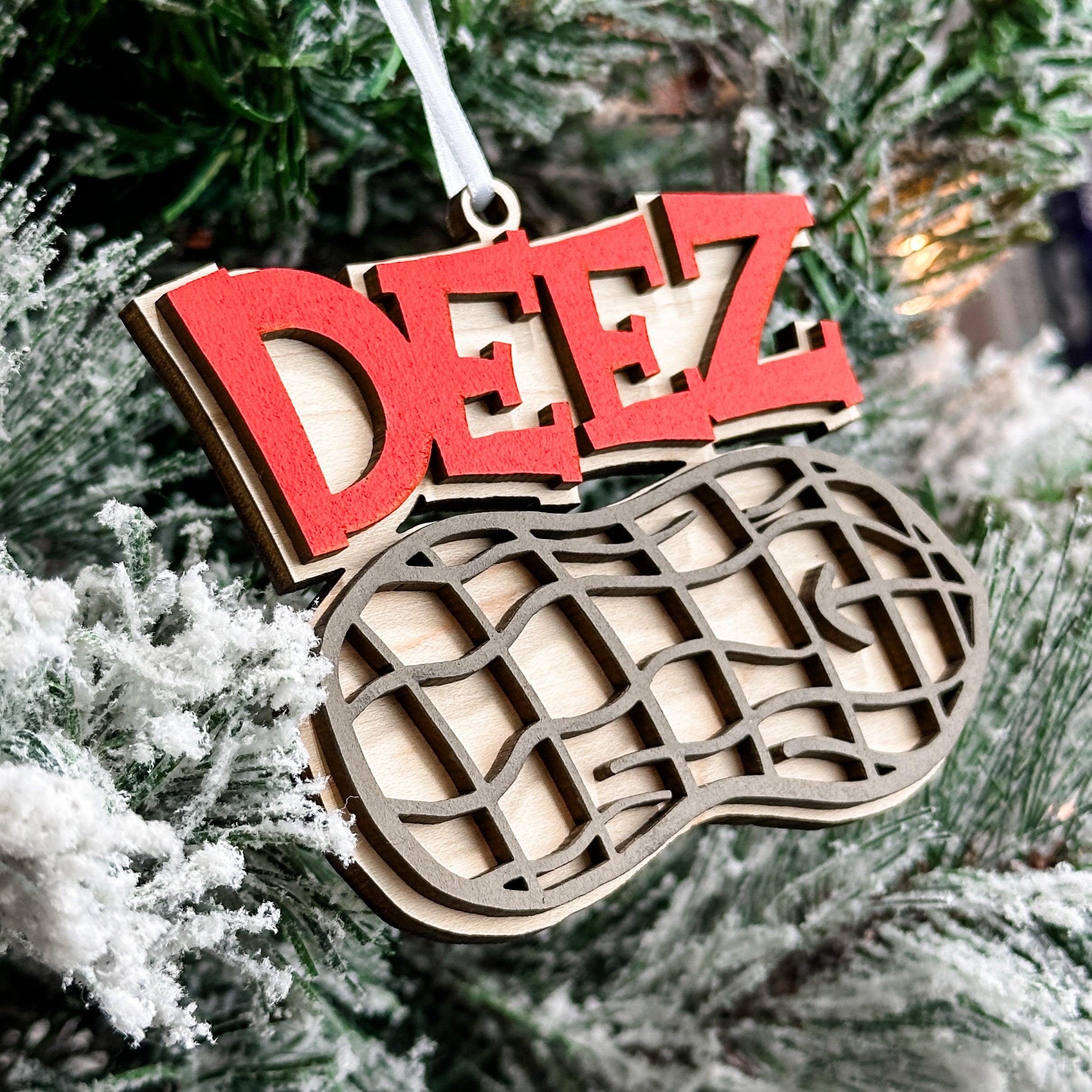 Deez Nuts • 3D Wood Ornament • For Gag Gifts & Secret Santas