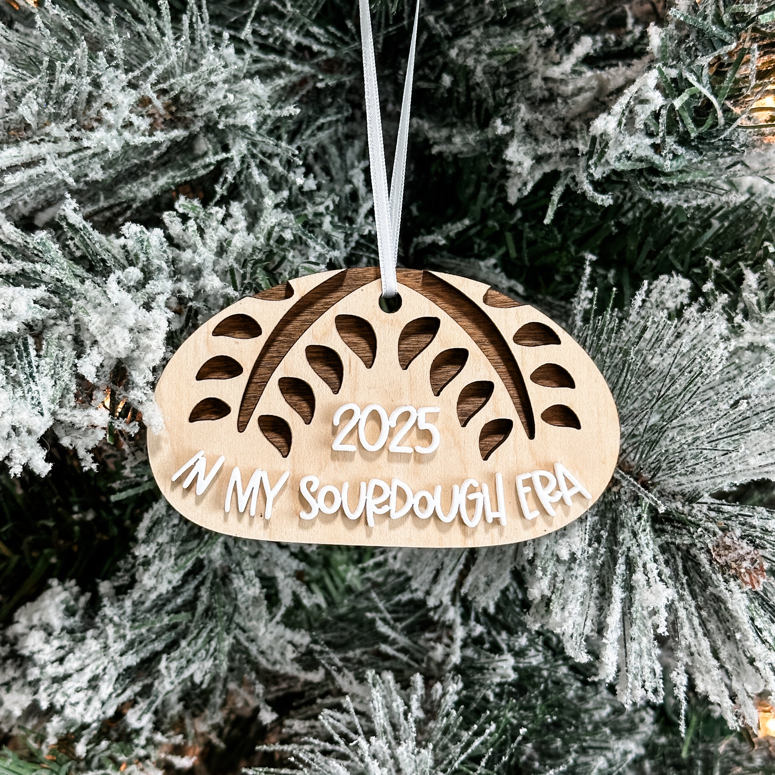 In My Sourdough Era • 3D Wood & Acrylic Ornament • For Bakers and Bread Lovers