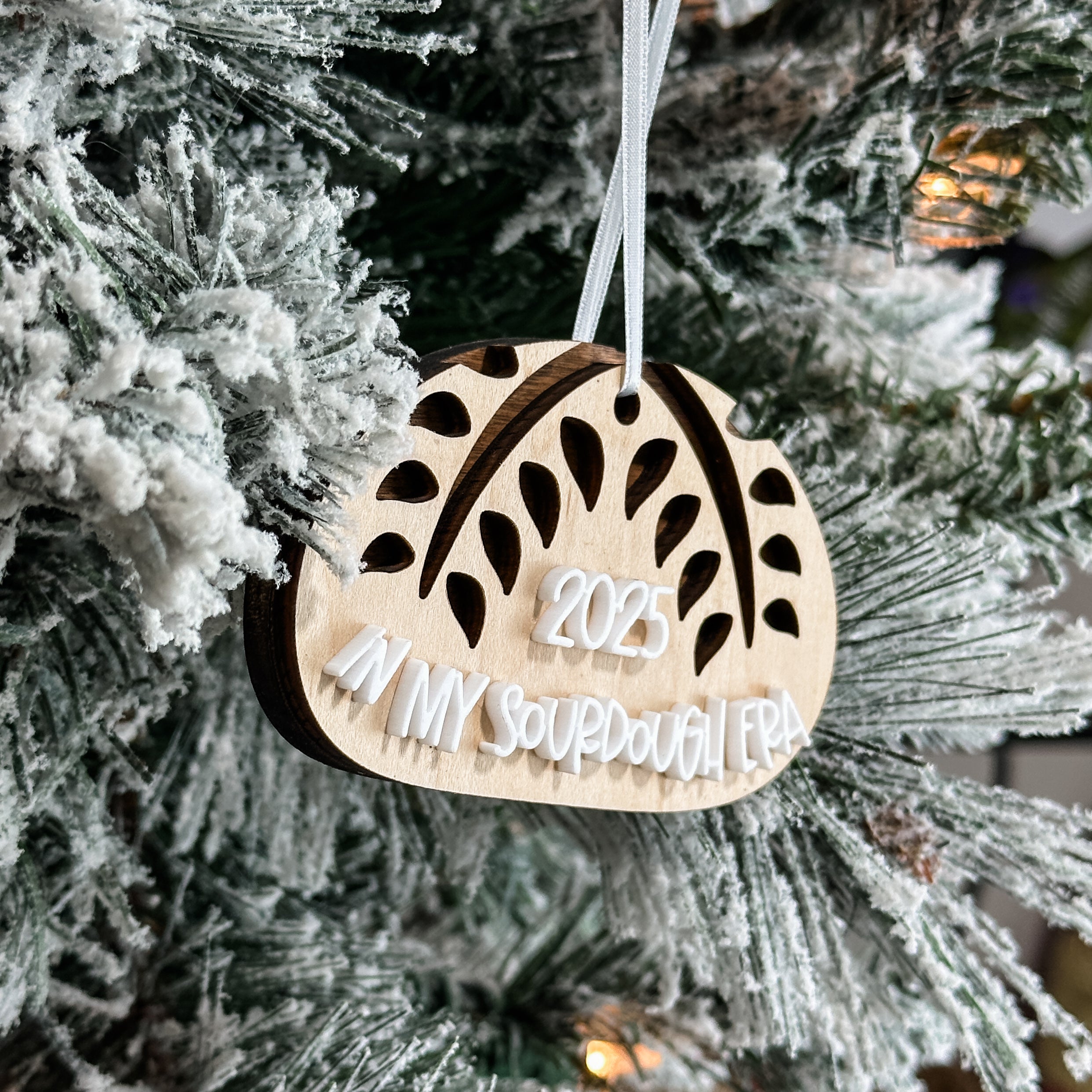 In My Sourdough Era • 3D Wood & Acrylic Ornament • For Bakers and Bread Lovers
