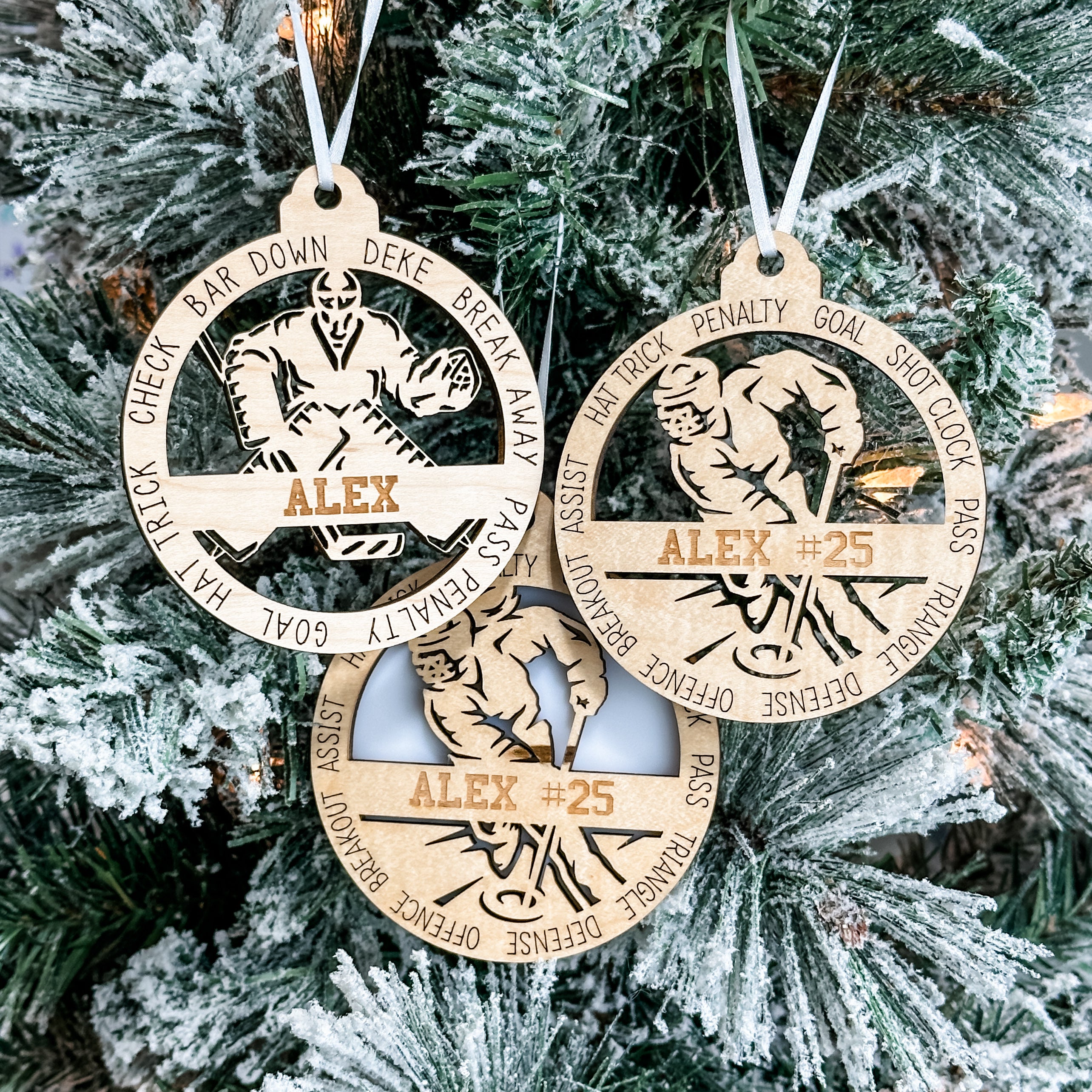 Personalized Ringette Collection • Ornament, Magnet, Medal, or Mini Sign