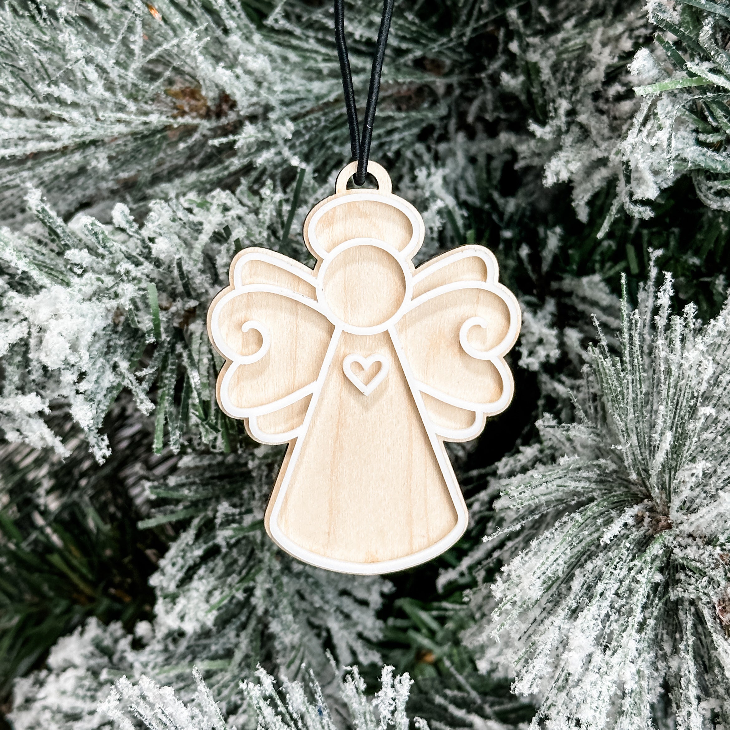 Guardian Angel • 3D Wood & Acrylic Ornament or Car Charm • To Remember Loved Ones