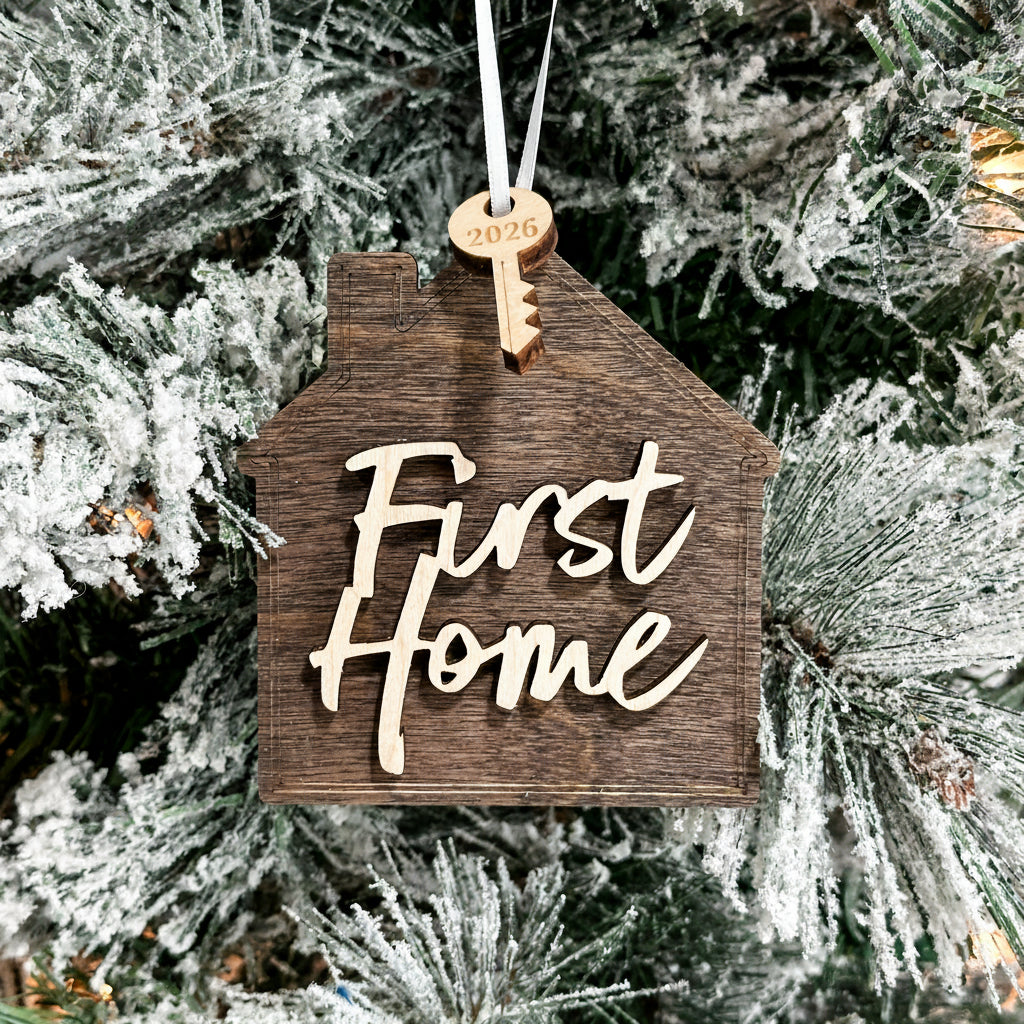 First / New Home with Year Ornament