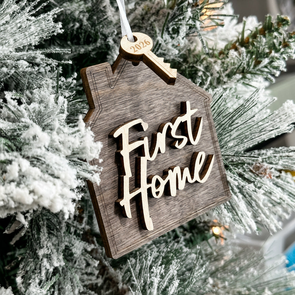 First / New Home with Year Ornament