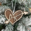 The Carved Heart • Personalized Wood Ornament, Magnet, or Mini Sign • For Couples and Anniversaries