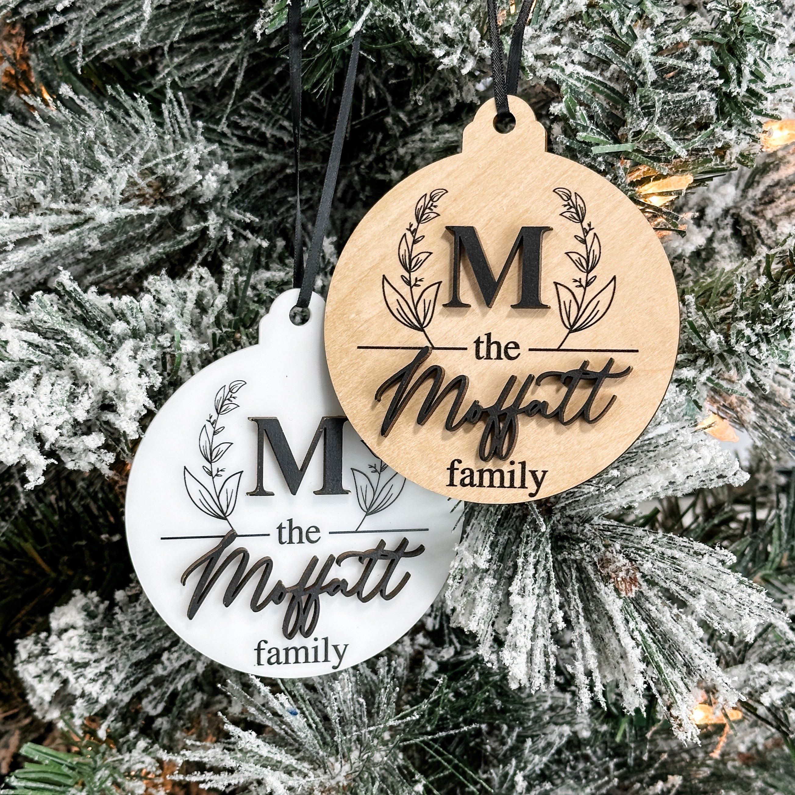 Elegant Family Name Personalized Ornament