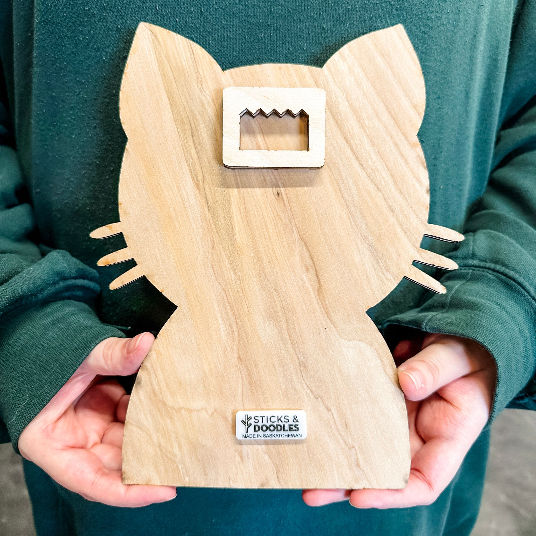 Minimalist Cat / Dog | 3D Walnut & Acrylic Ornament