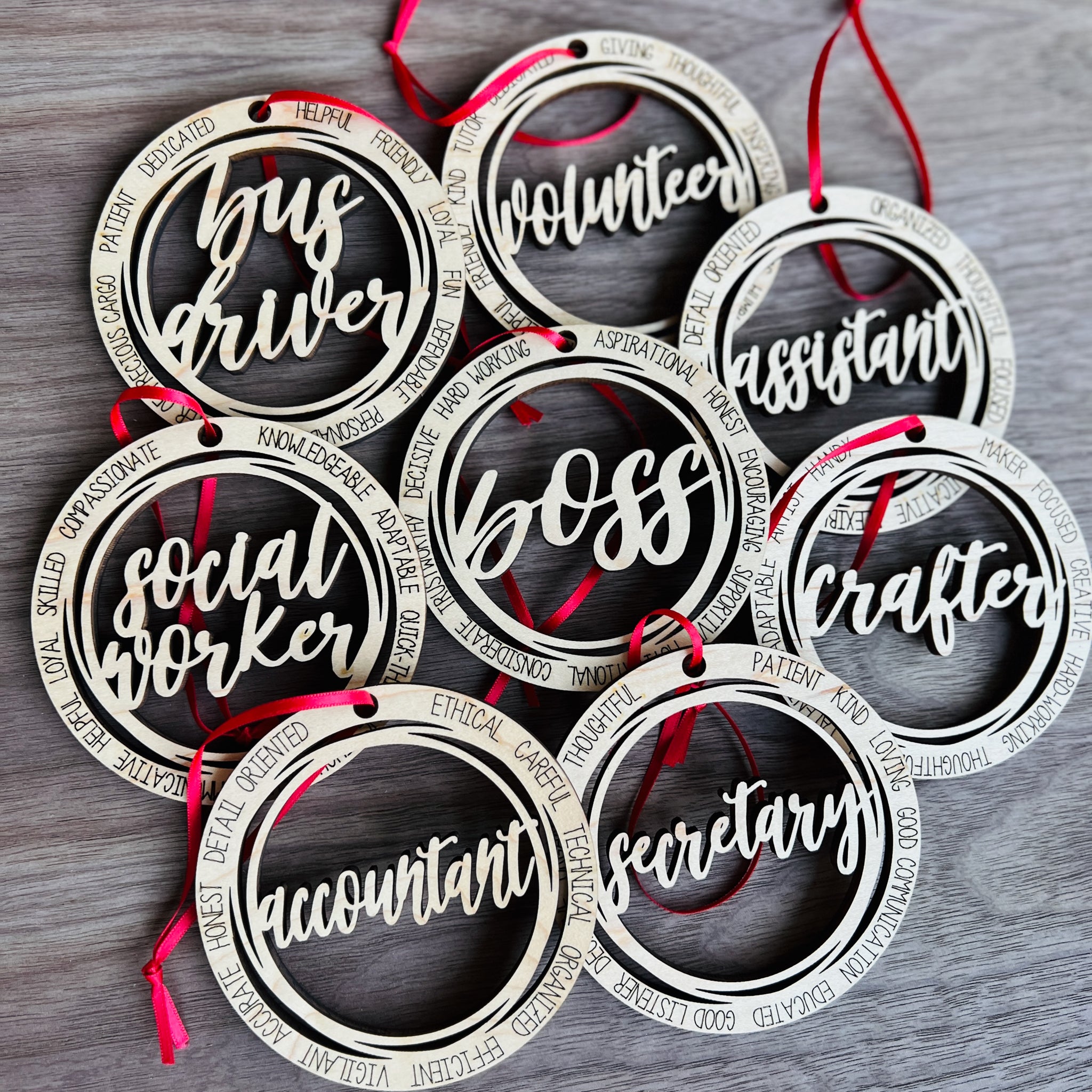 Descriptive Family, Educator, Career, & More Ornaments (75+ to Choose From!) - Sticks & Doodles