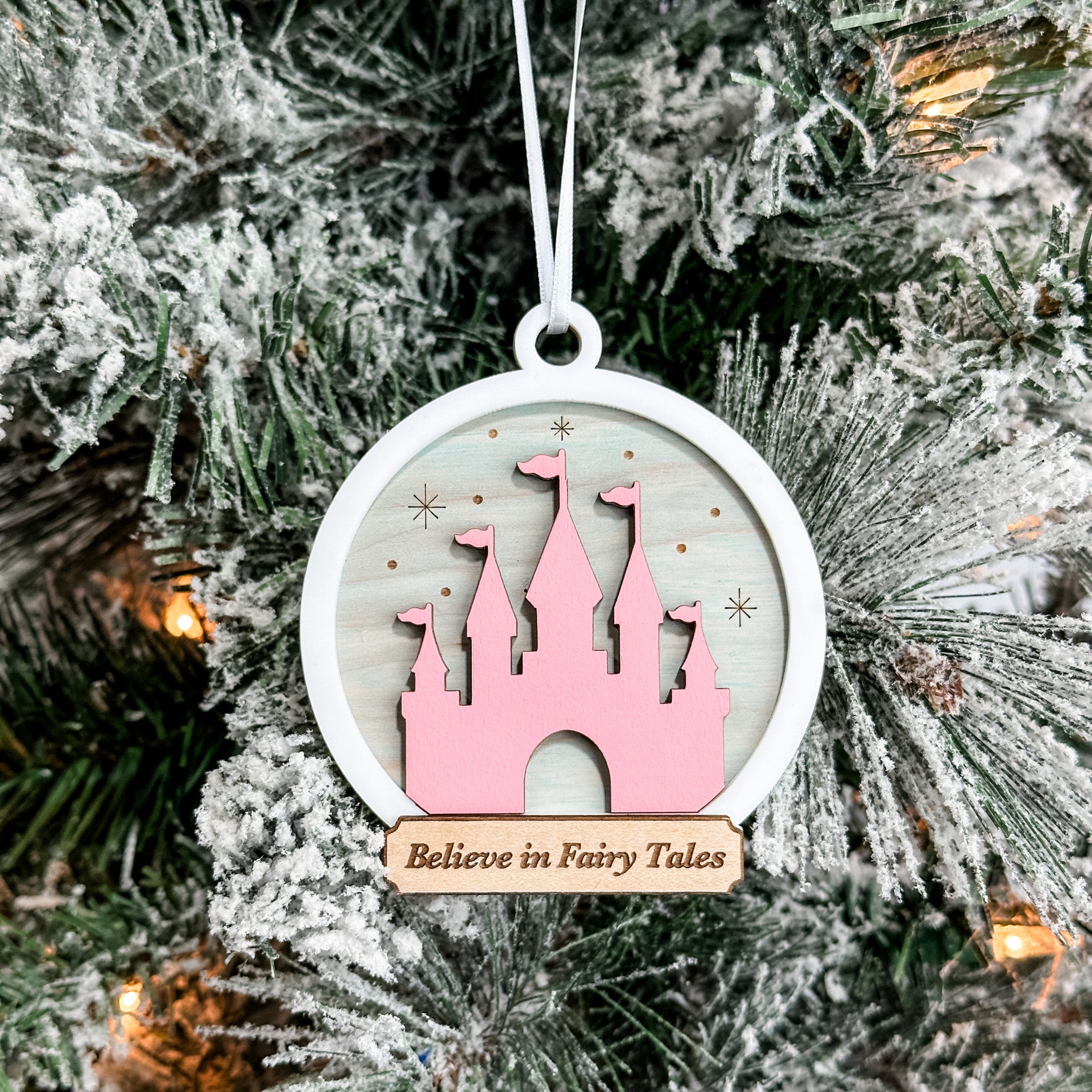 Fairy Tale Castle • 3D Wood & Acrylic Ornament • For Those Who Believe