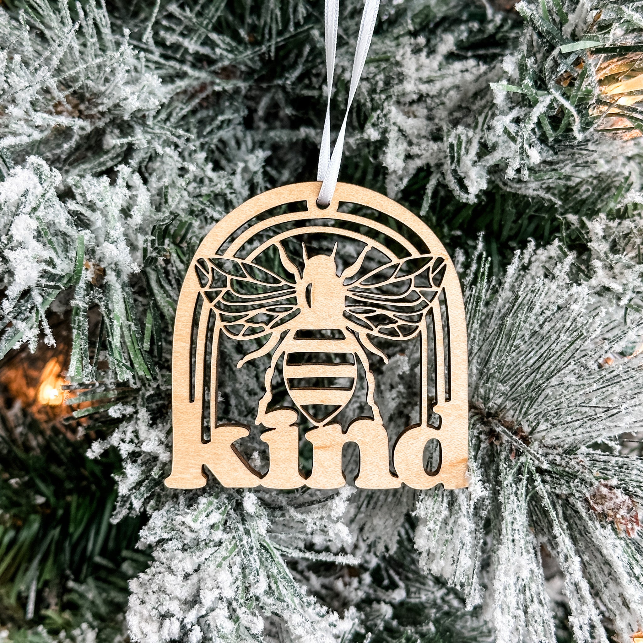 Bee Kind • Engraved Wood Ornament • To Encourage the Ones We Love
