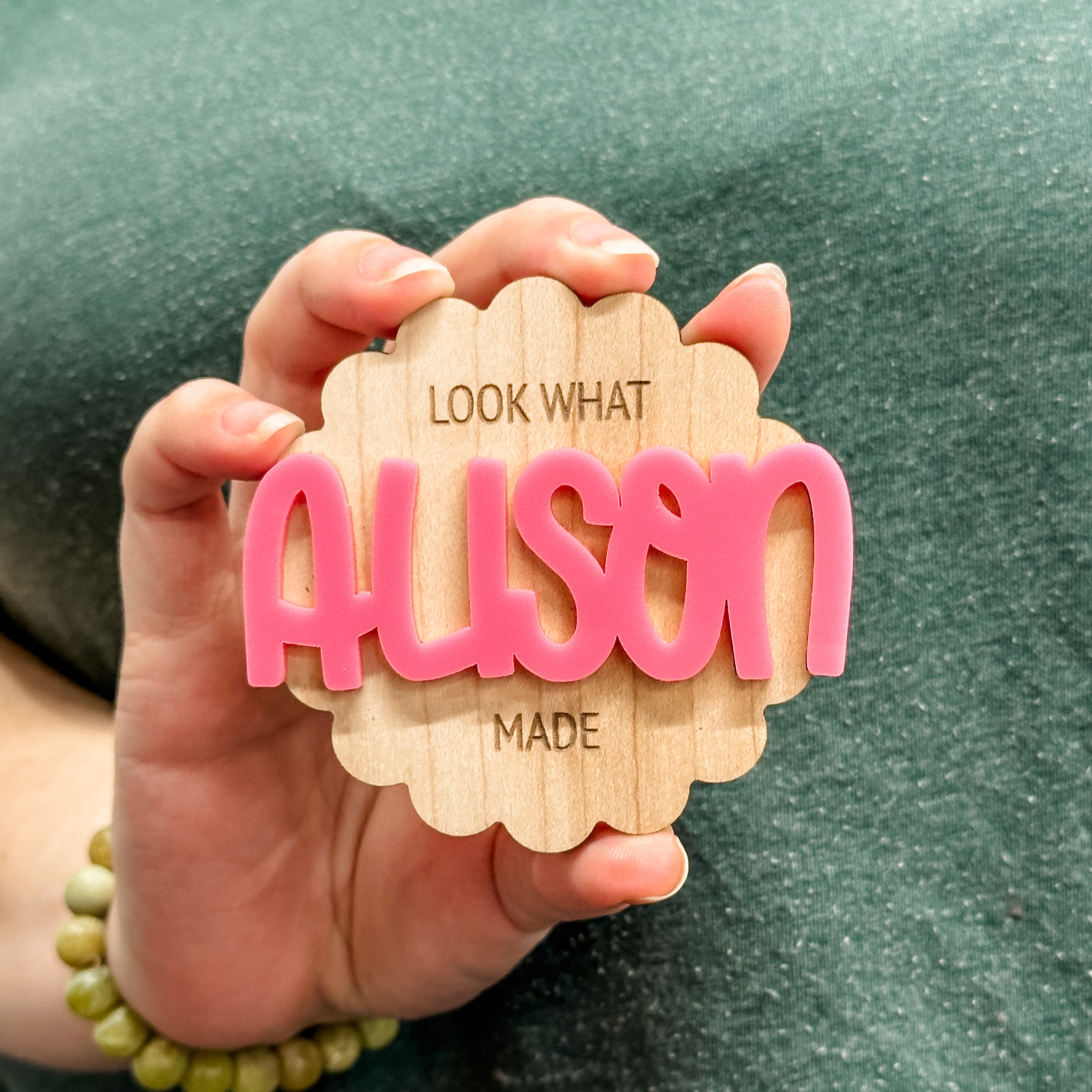 Look What I Made Magnet • Personalized Wood Magnet • For Kids and Little Artists