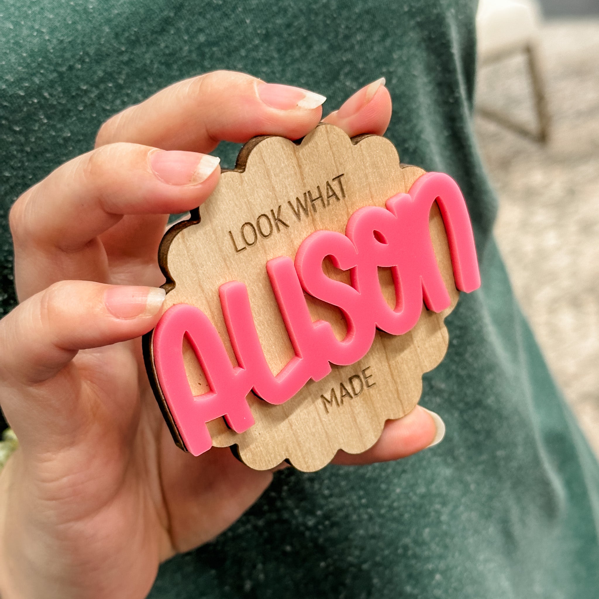 Look What I Made Magnet • Personalized Wood Magnet • For Kids and Little Artists