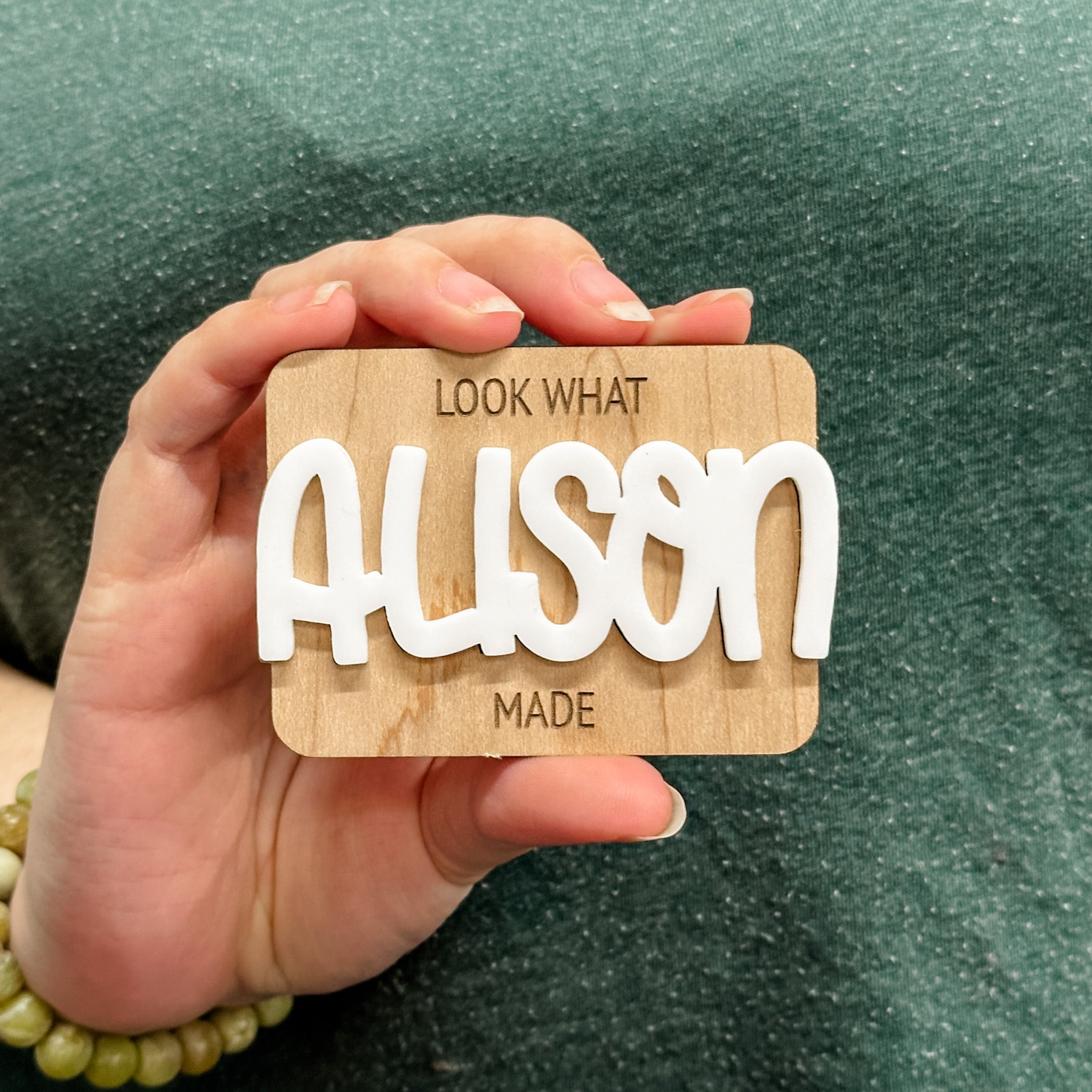 Look What I Made Magnet • Personalized Wood Magnet • For Kids and Little Artists