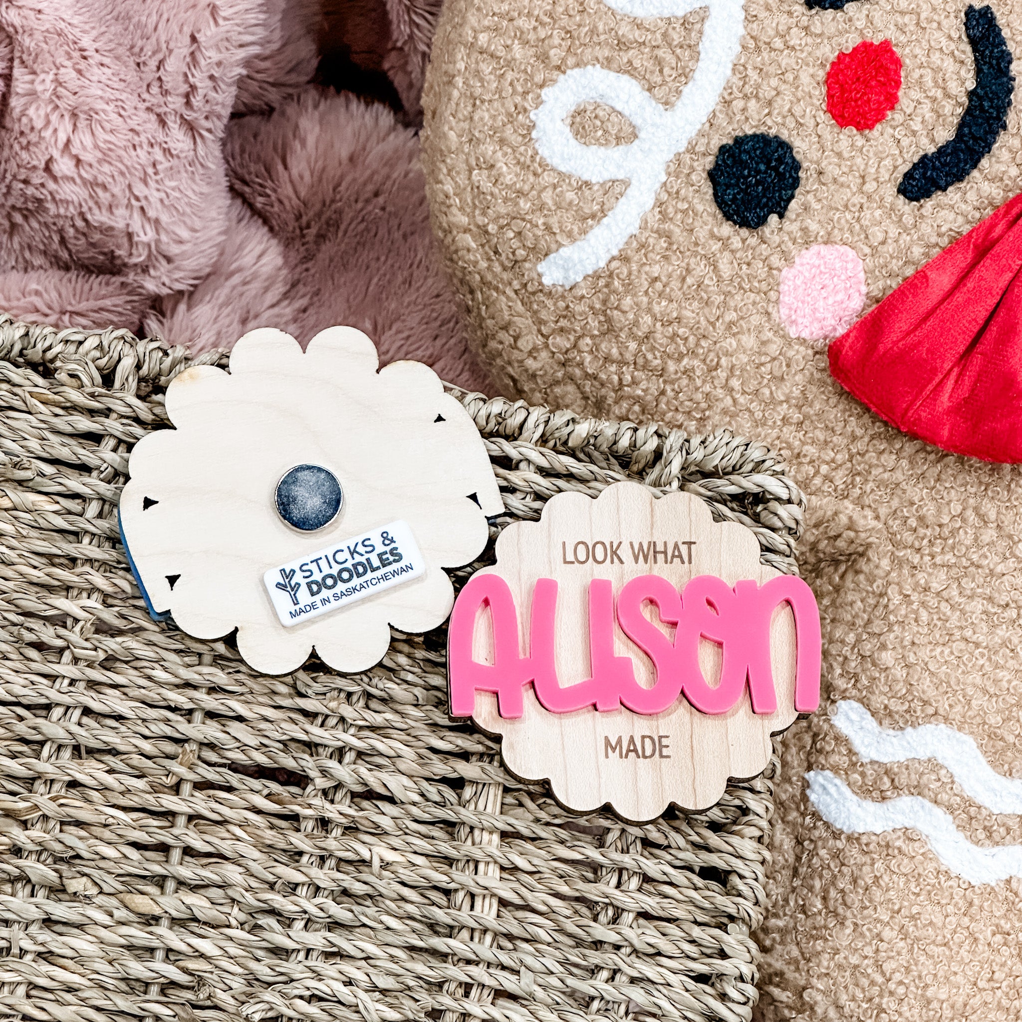 Look What I Made Magnet • Personalized Wood Magnet • For Kids and Little Artists