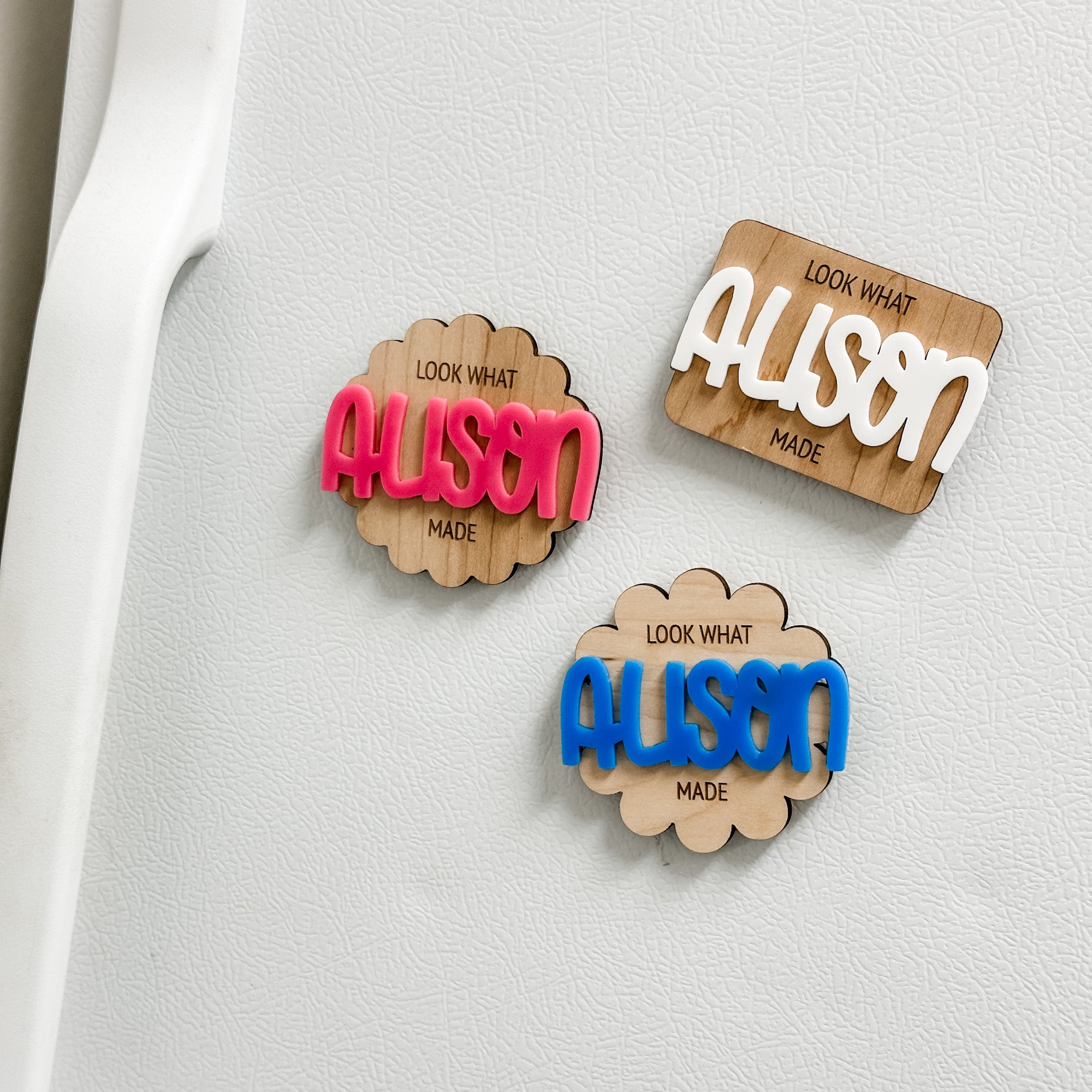 Look What I Made Magnet • Personalized Wood Magnet • For Kids and Little Artists