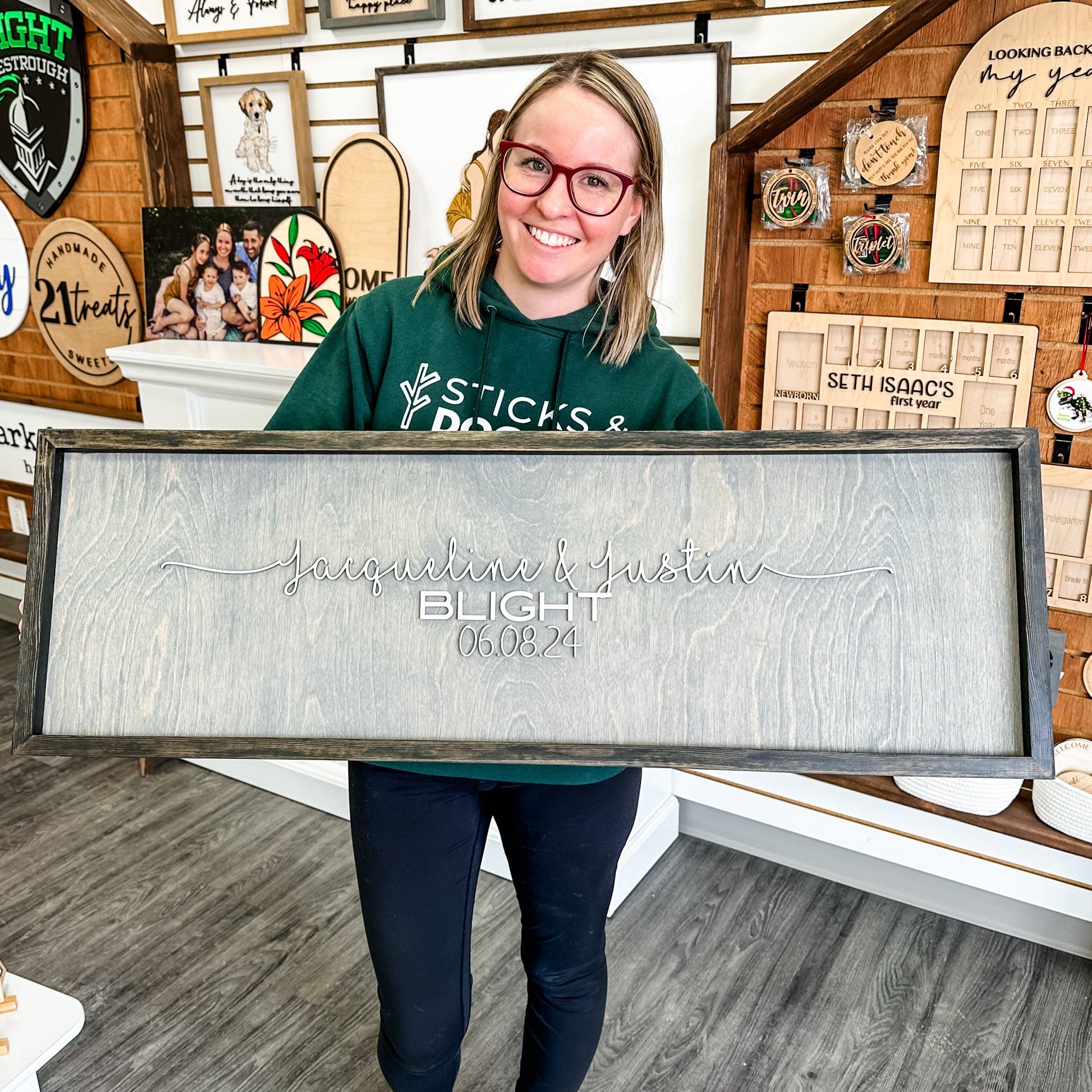 The Original Framed Wedding Guestbook | 3D Wood Sign