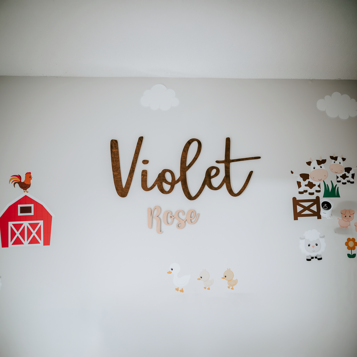 Floating Wood Nursery Name Sign for Kids’ Rooms