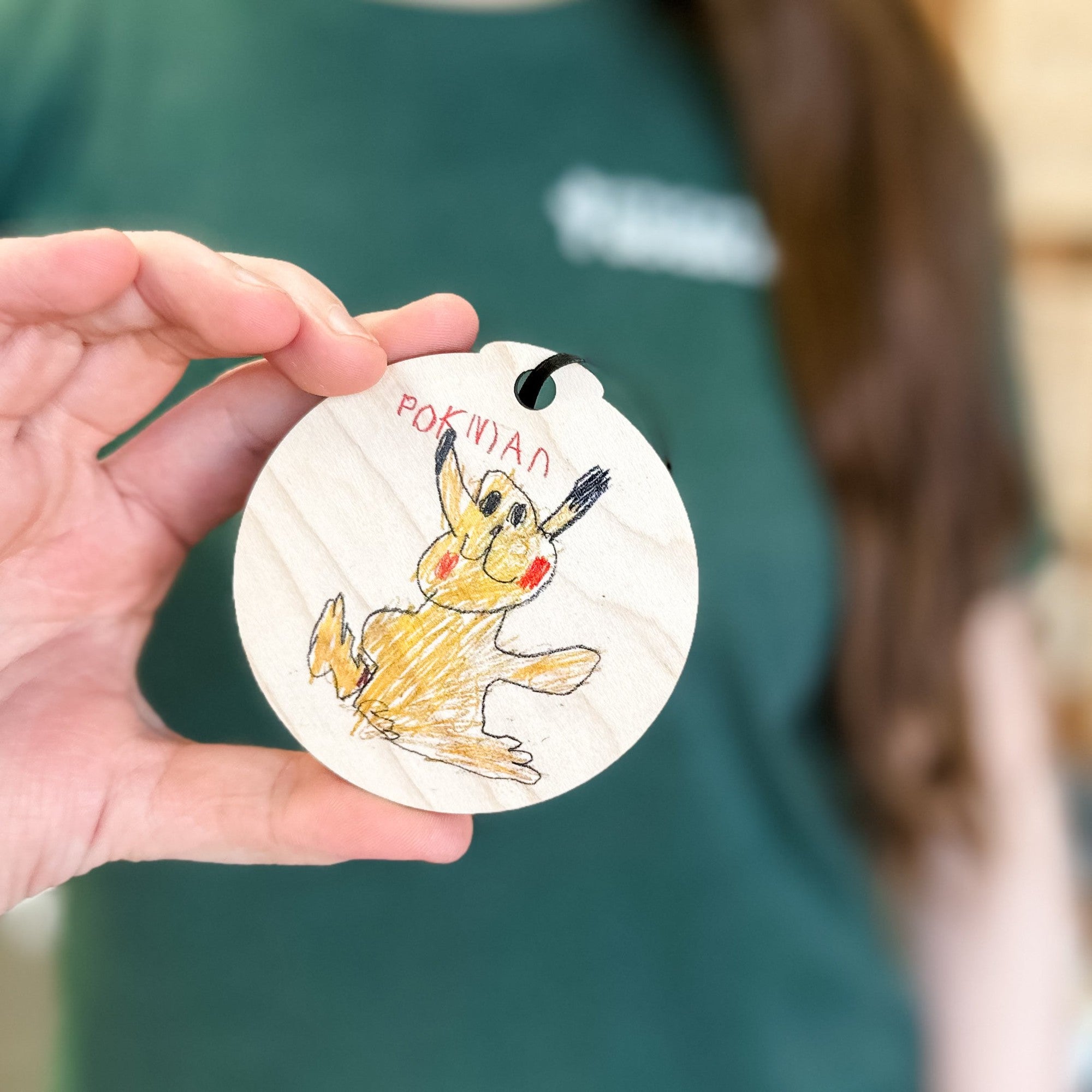 Custom Kids Drawing Ornament / Magnet - Sticks & Doodles