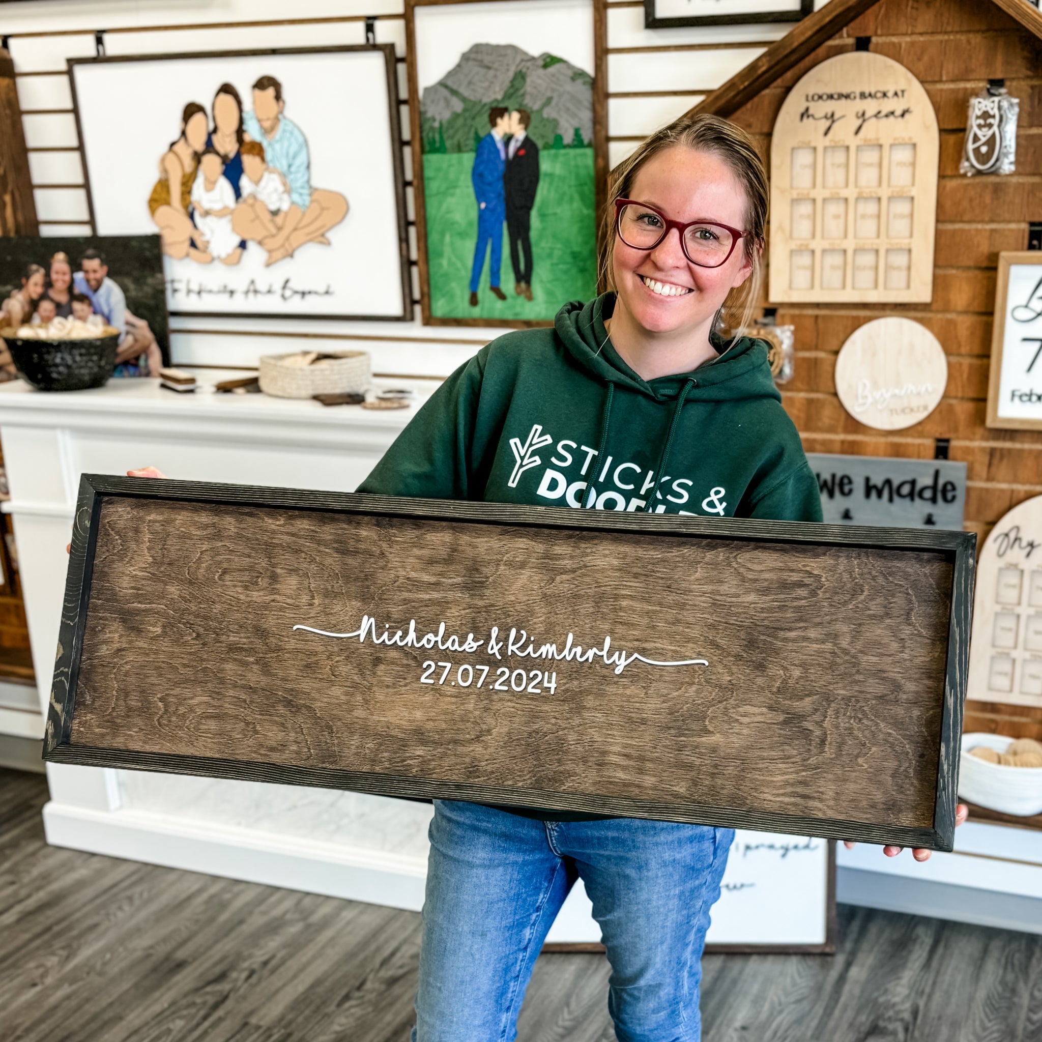 The Original Framed Wedding Guestbook | 3D Wood Sign