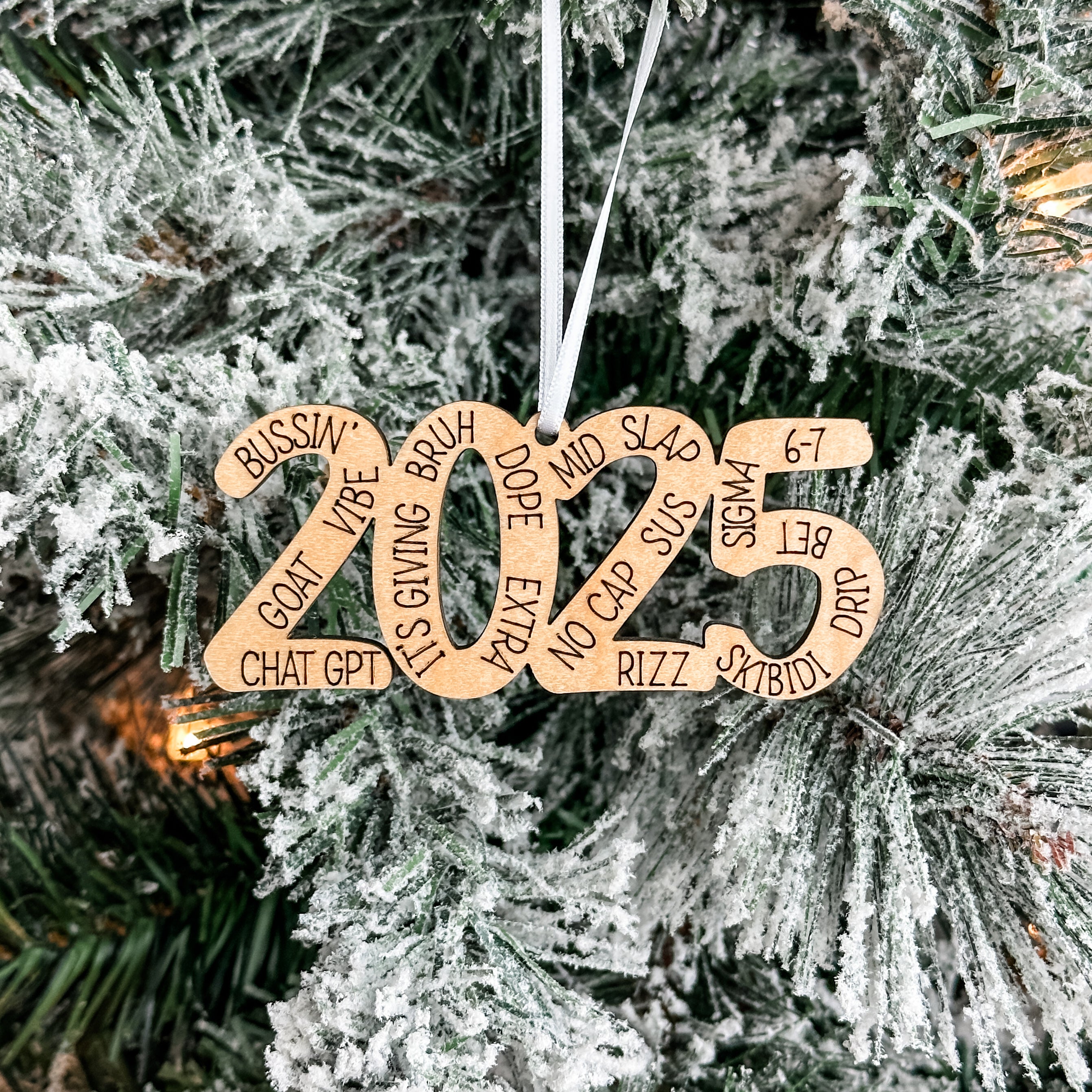 Descriptive Bruh • Engraved Wood Ornament • For People Who Say Bruh... Daily