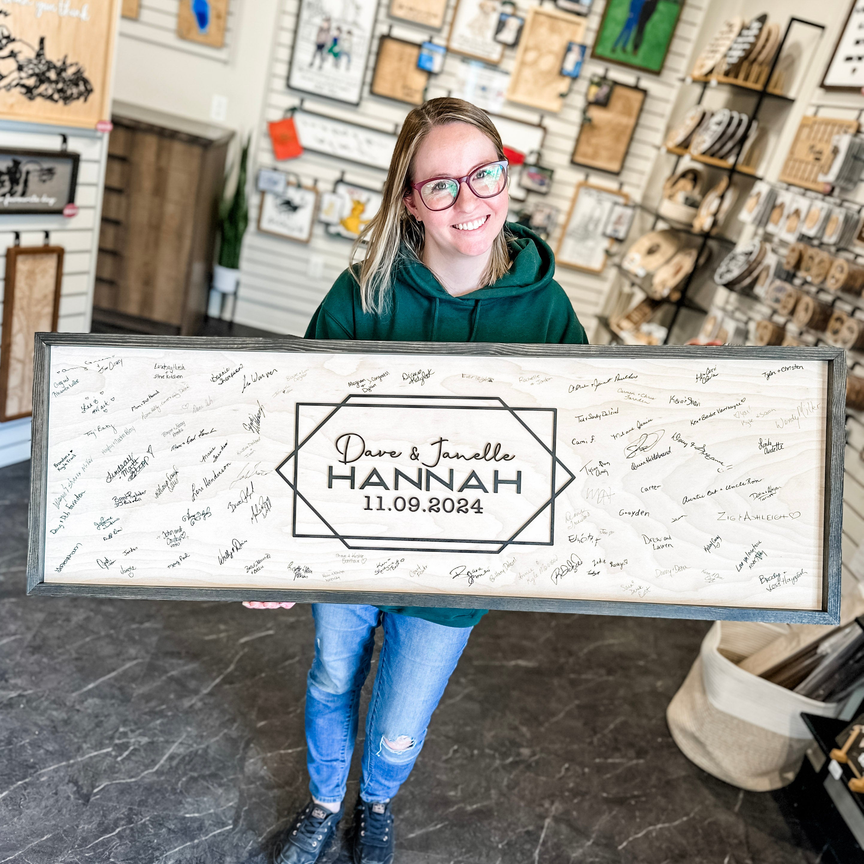The Original Framed Wood Guestbook