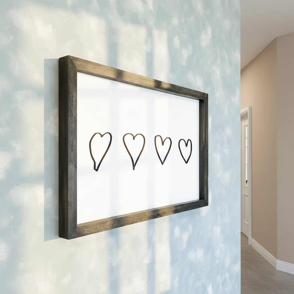 Custom Heart Handwriting Photo Artwork