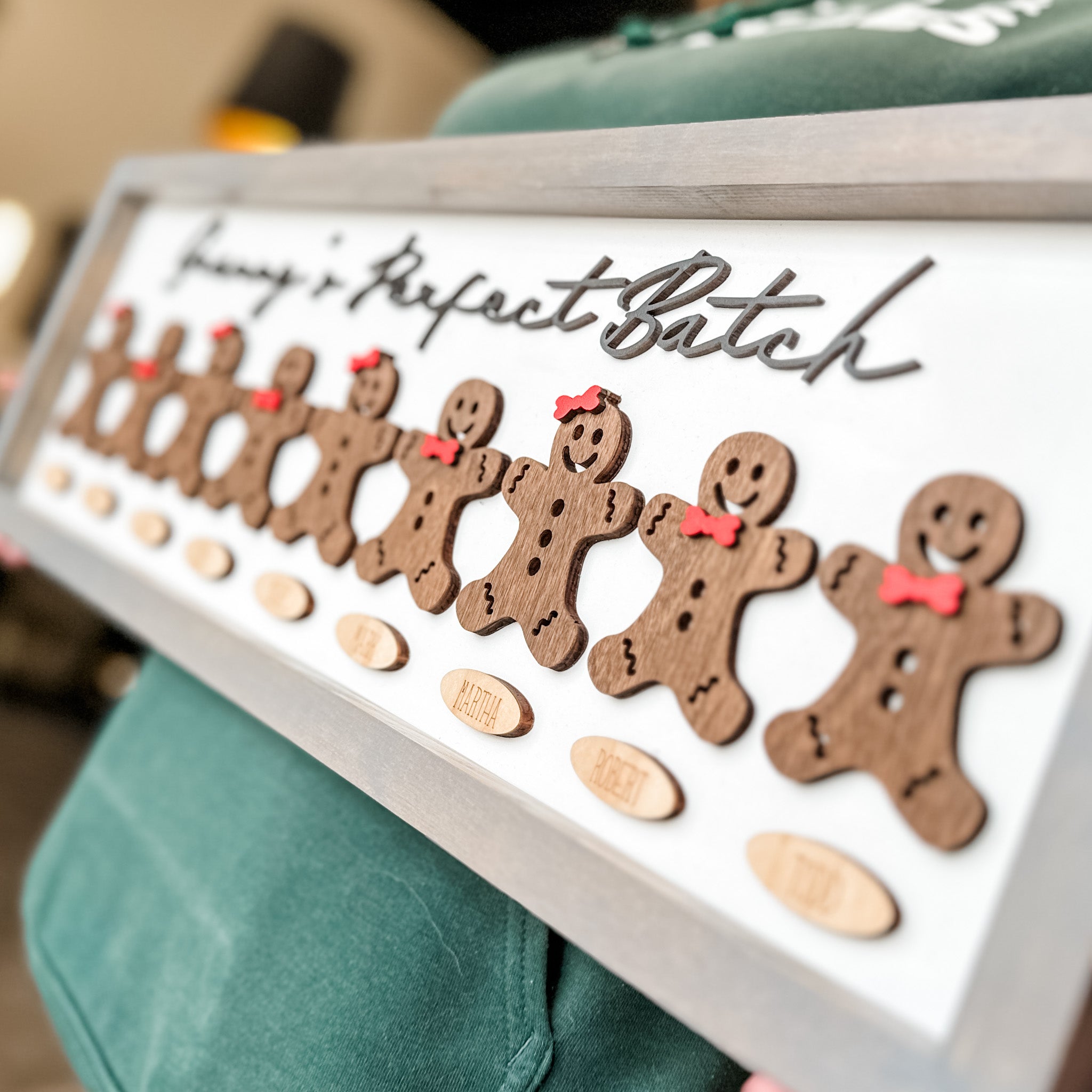 Grandma's Perfect Gingerbread Batch • 3D Wood Sign