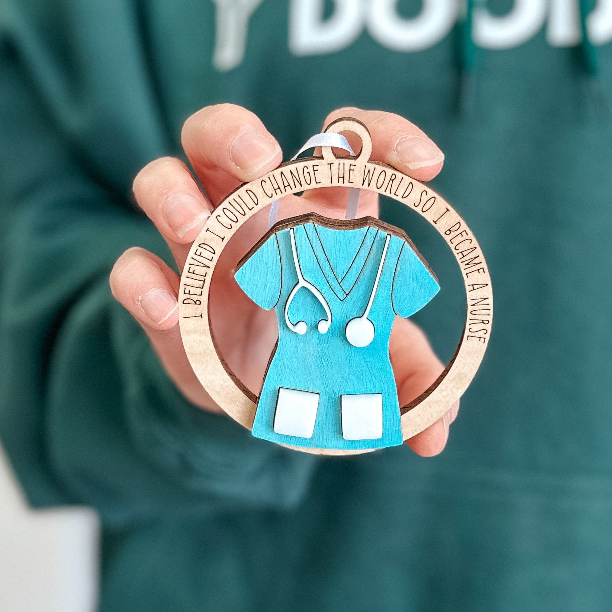 I Believed I Could Change The World So I Became A Nurse Ornament / Magnet / Sign - Sticks & Doodles