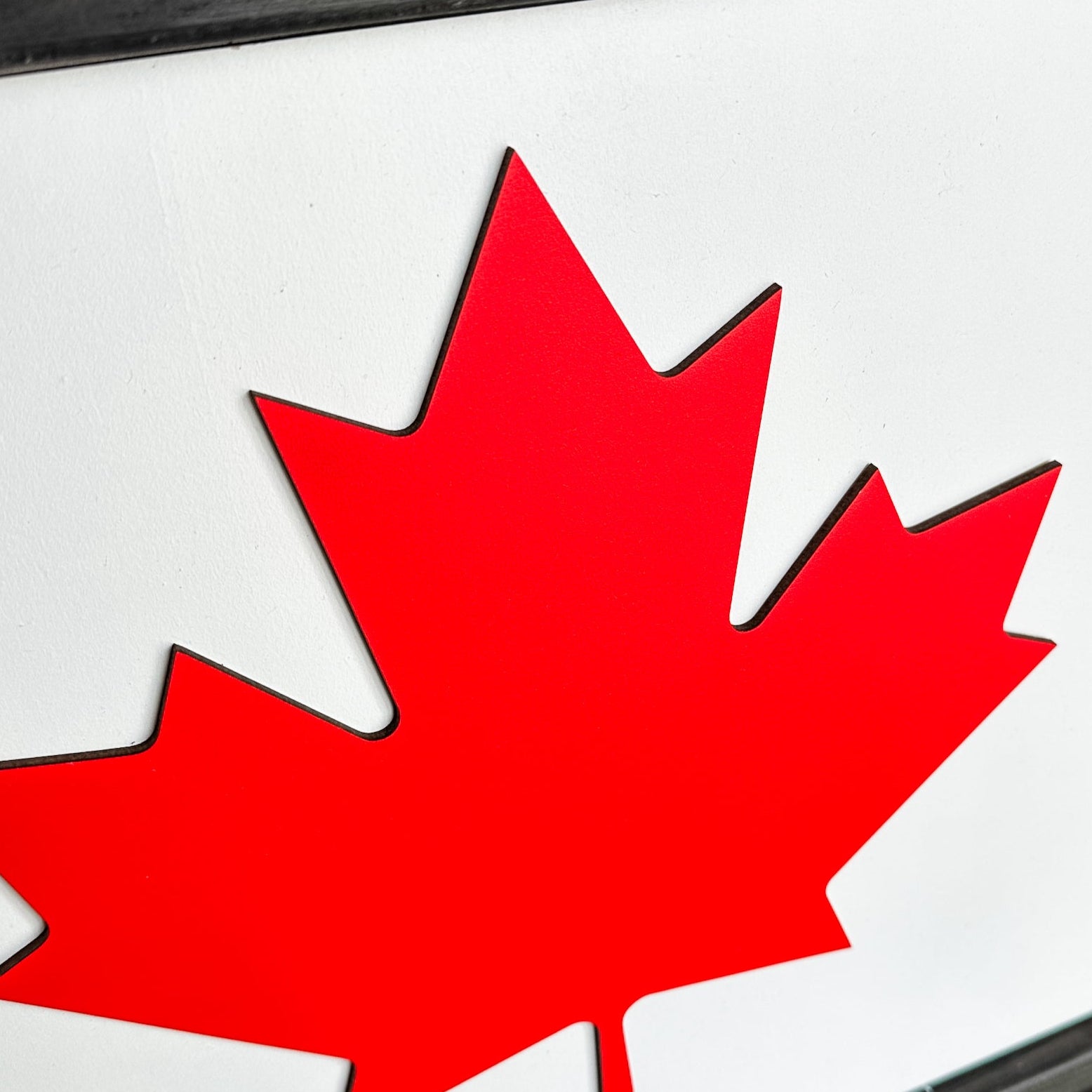 The Canadian Maple Leaf Framed Wooden Flag