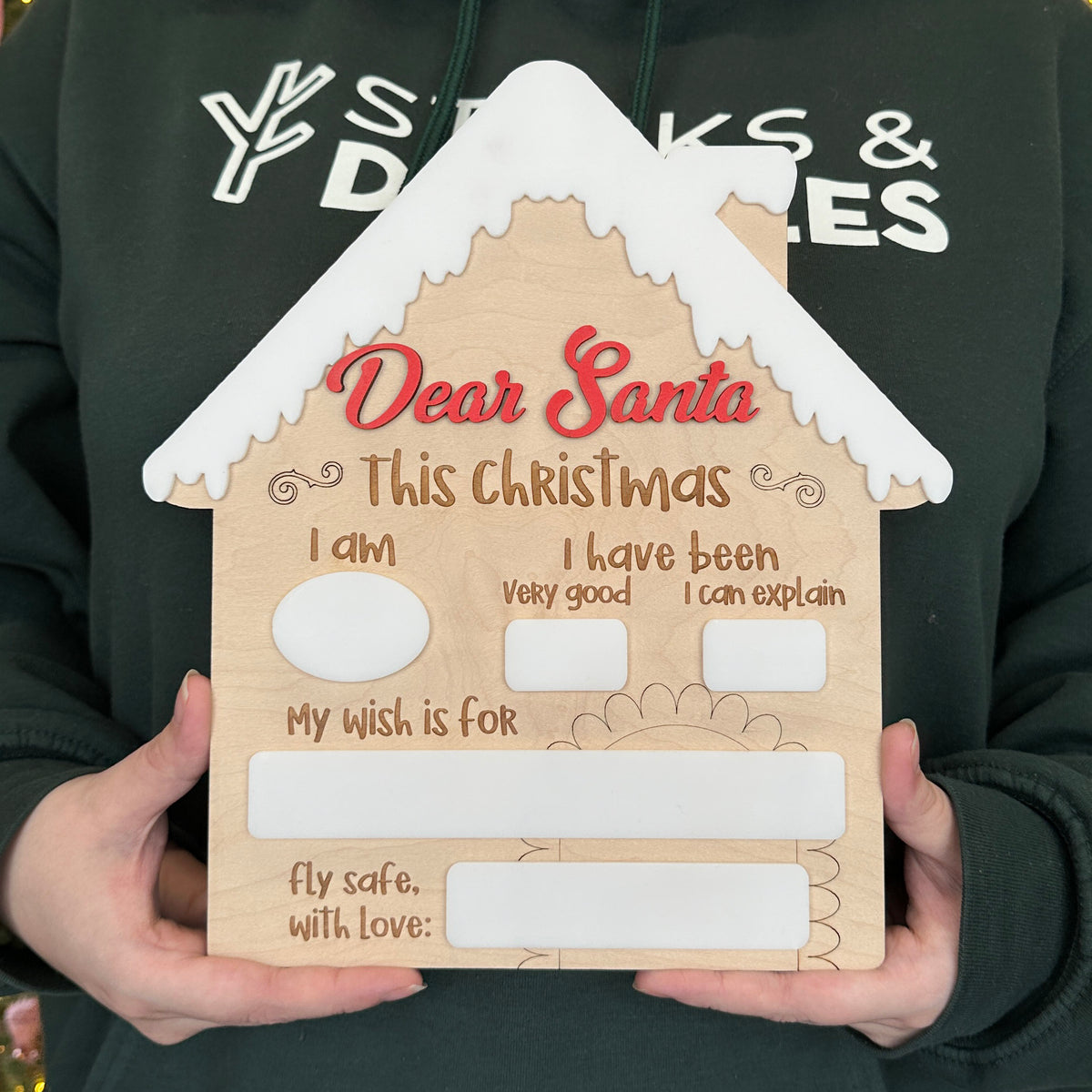 Dear Santa Fill-in Sign