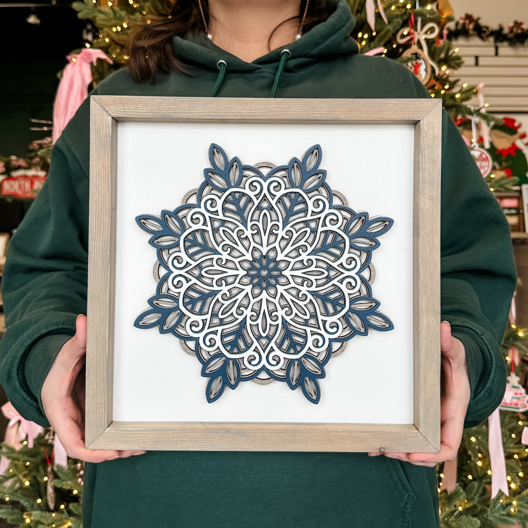 The Single Snowflake • Multilayer Wood & Acrylic Sign