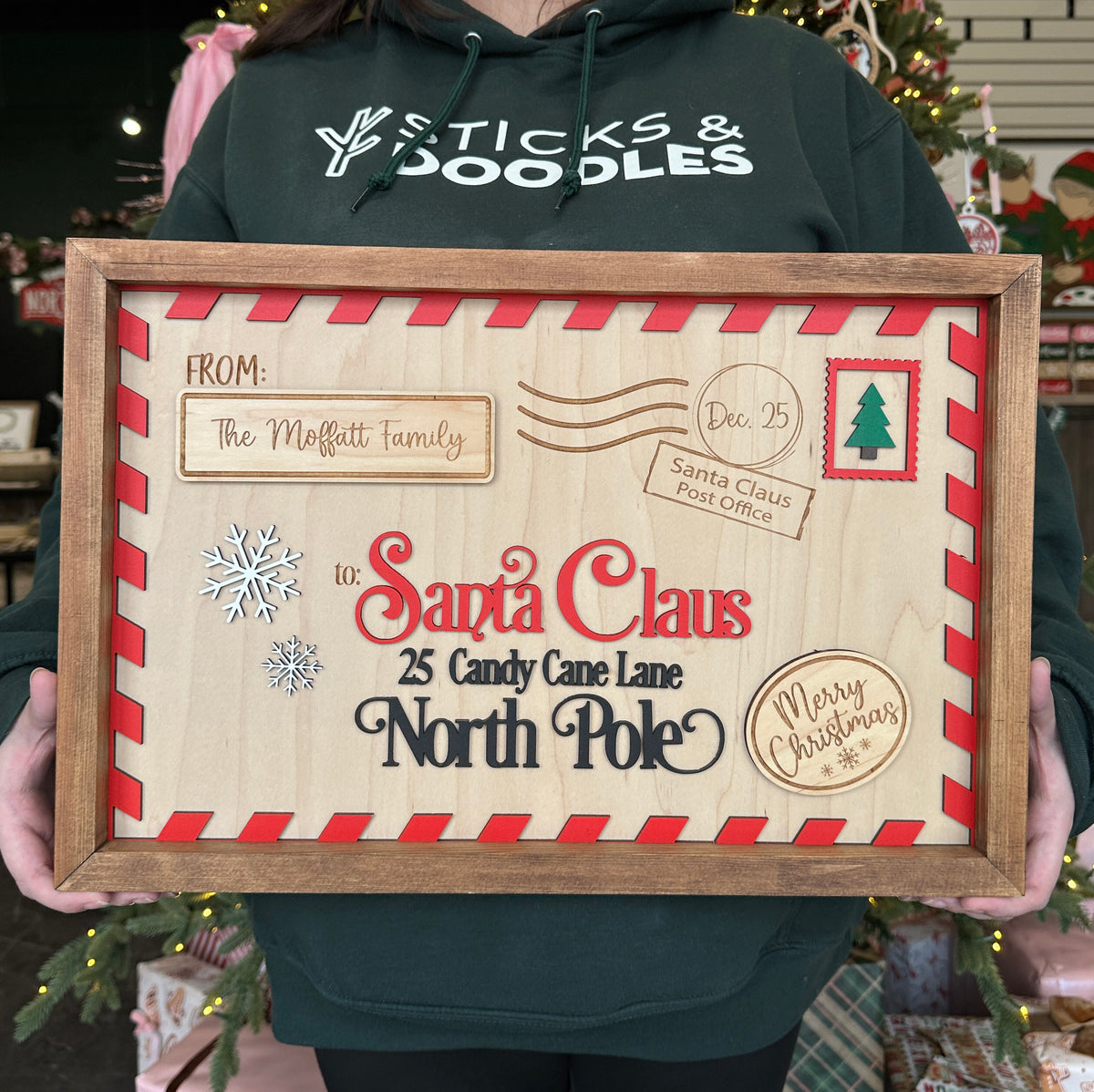 Personalized Family Postcard Sign