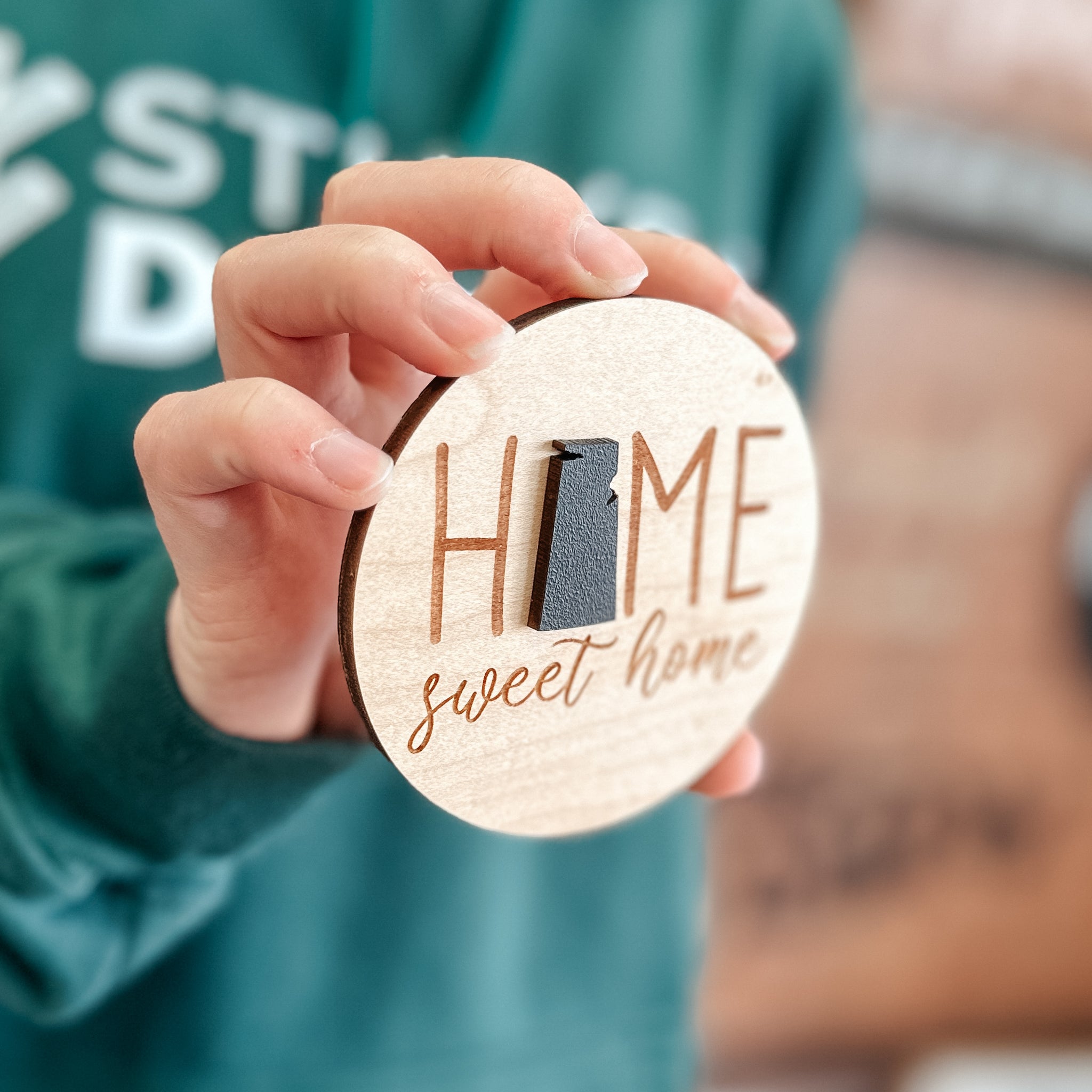 Home Sweet Home Saskatchewan Wood Ornament / Magnet / Sign - Sticks & Doodles