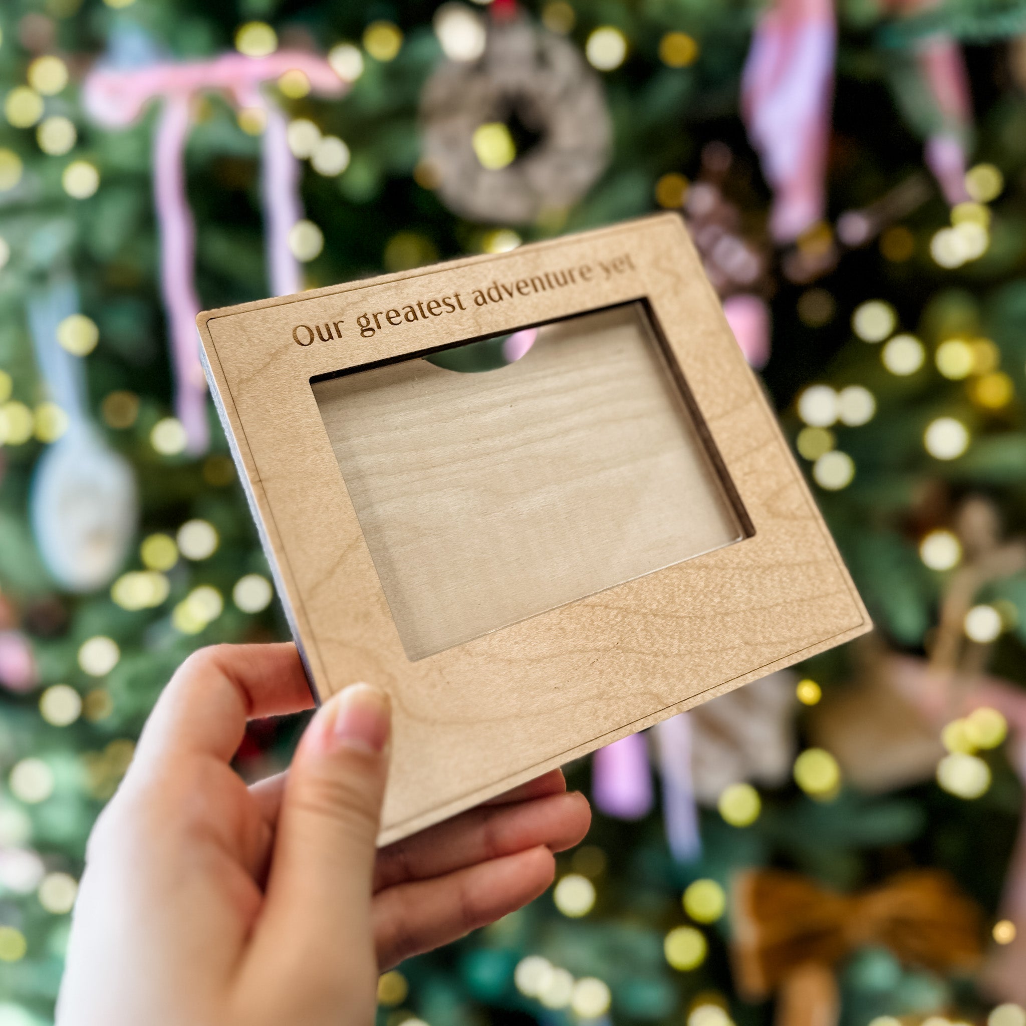 Sonogram Photo Frame • Wood Magnet • For Expecting Parents