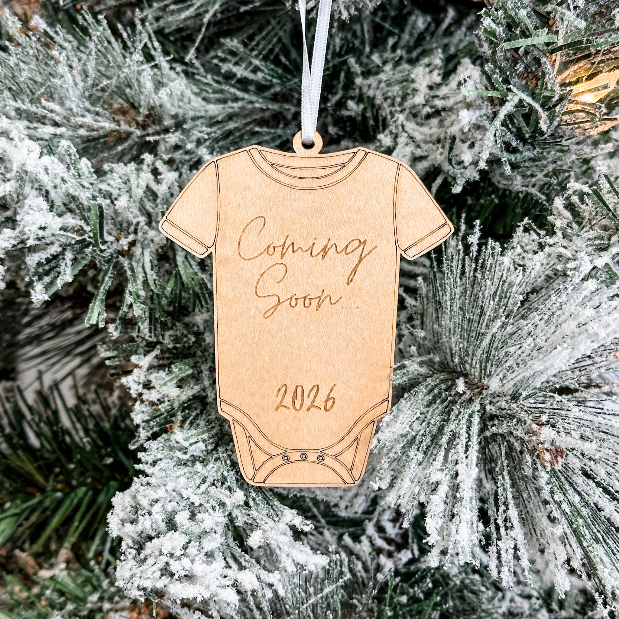 Coming Soon Birth Announcement Ornament