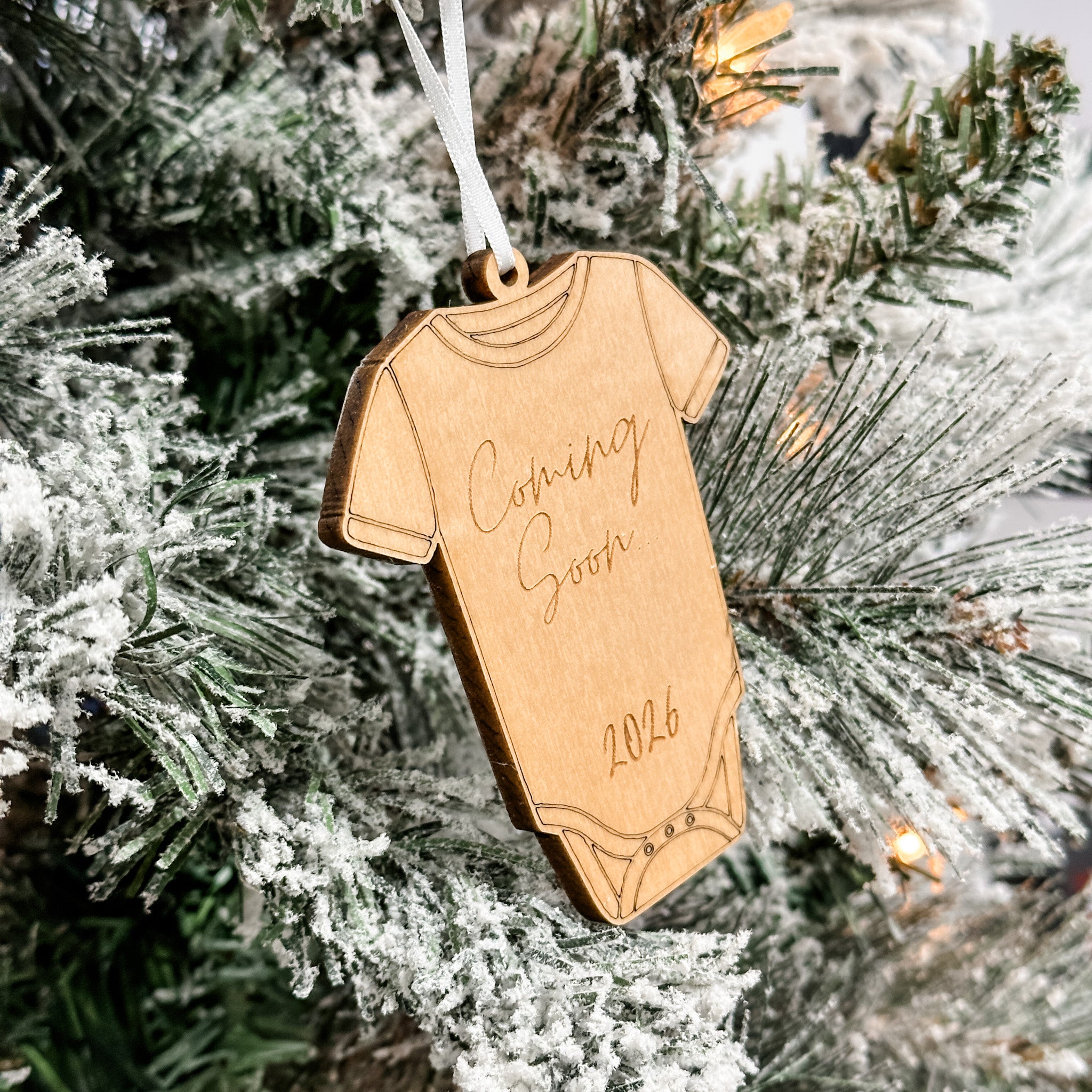 Coming Soon Birth Announcement Ornament