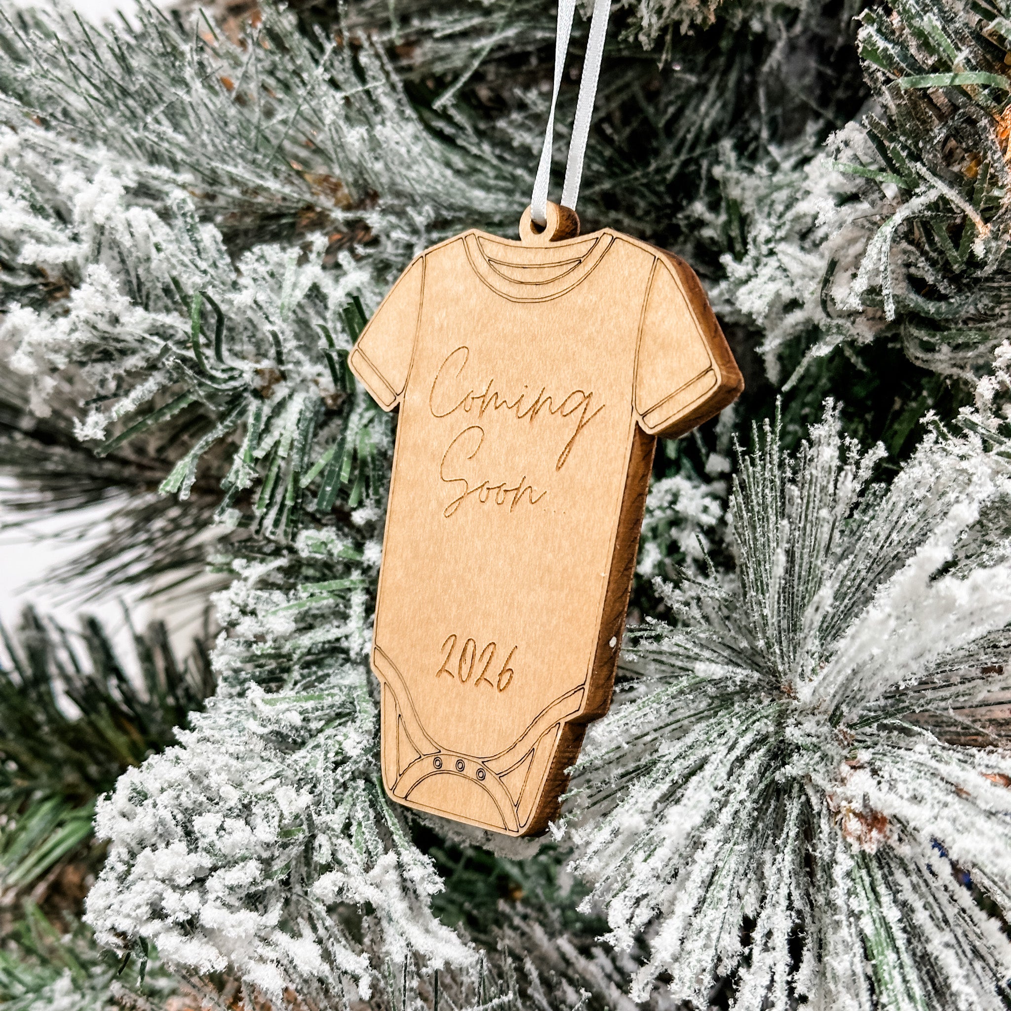 Coming Soon Birth Announcement Ornament