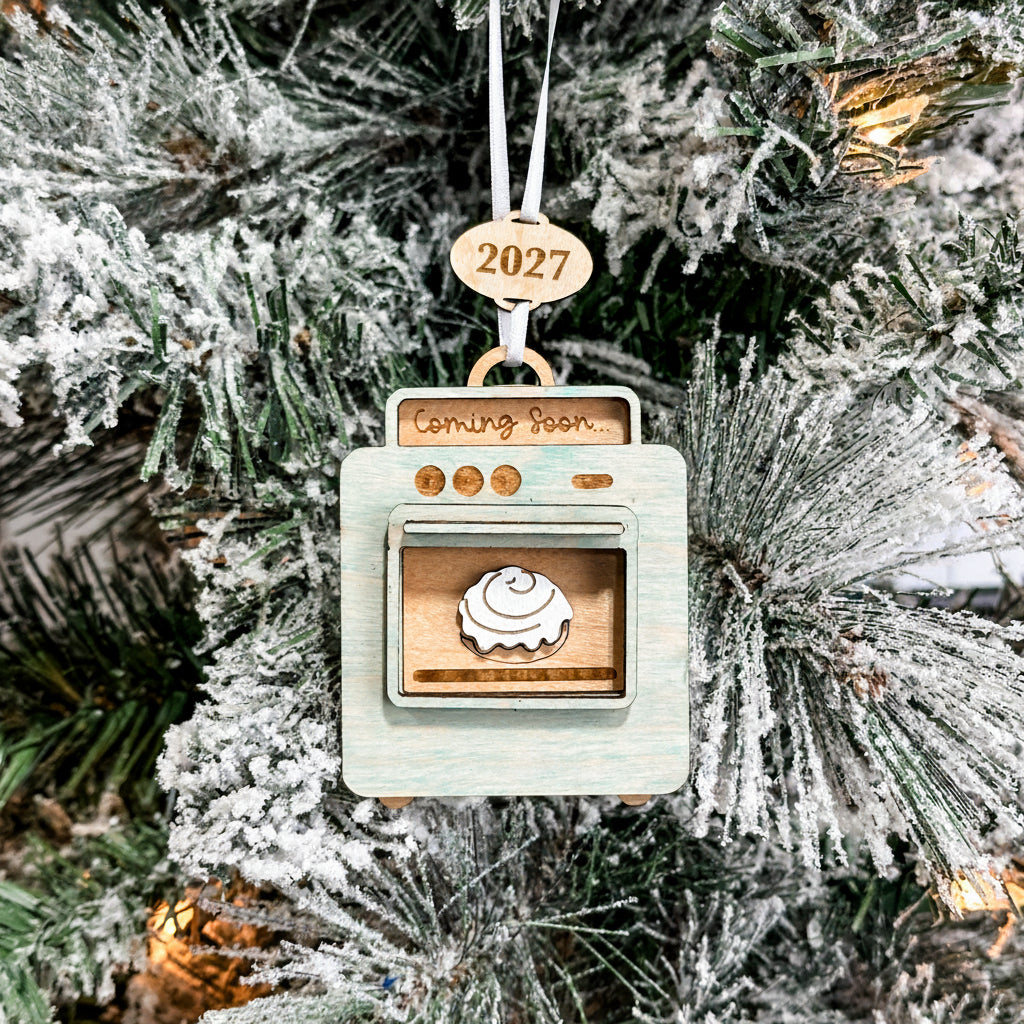 Bun in the Oven Baby Announcement Ornament