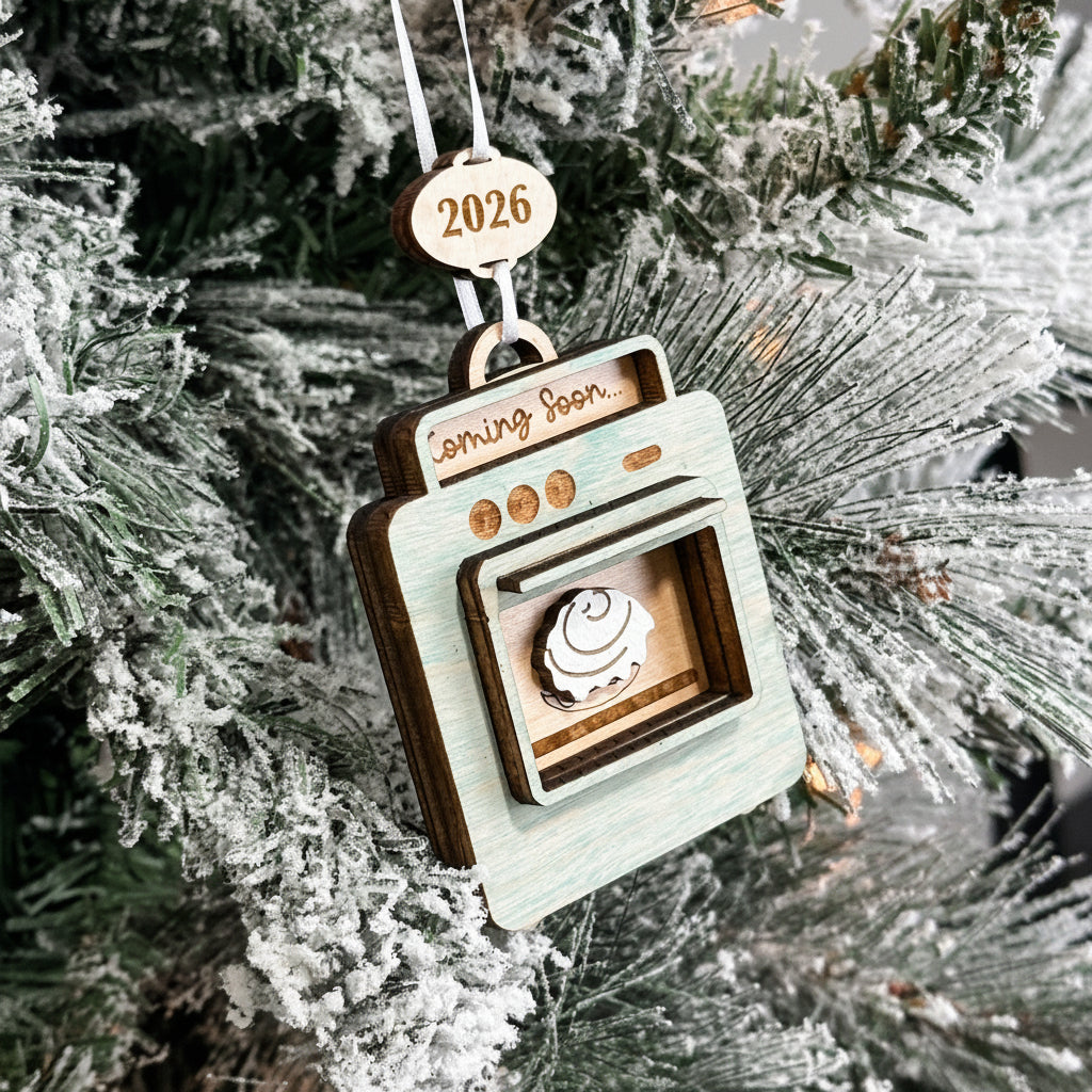 Bun in the Oven Baby Announcement Ornament
