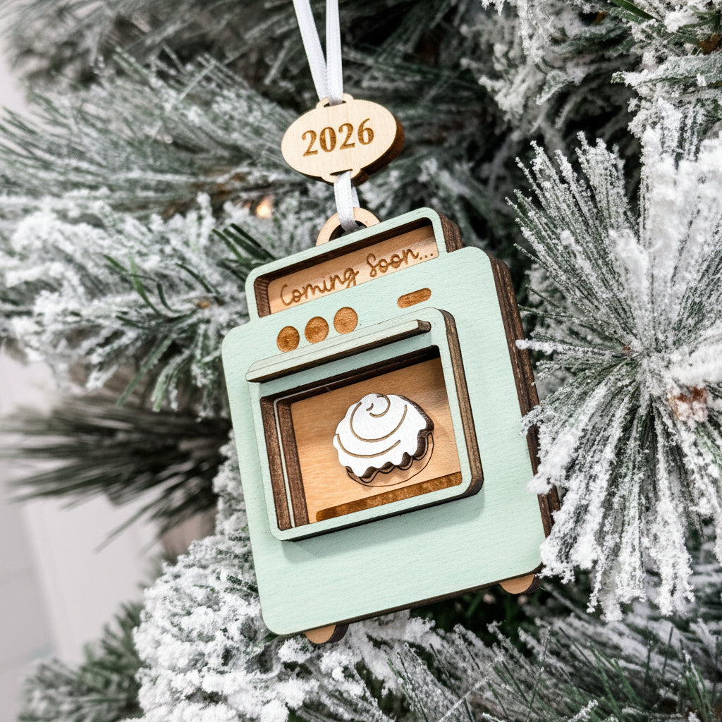 Bun in the Oven Baby Announcement Ornament