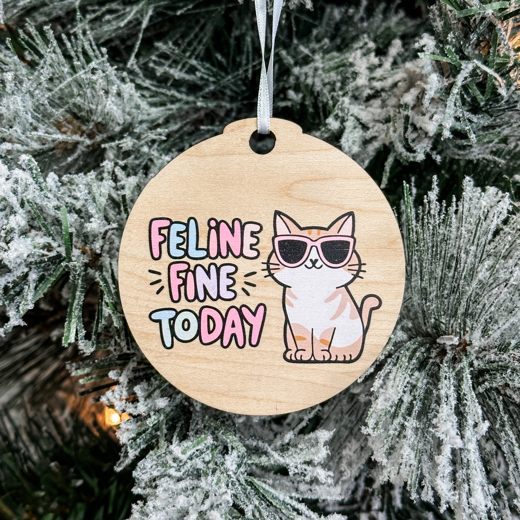 Assorted Funny Puns, Inspirational, and Festive Ornaments