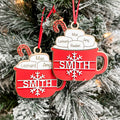 Marshmallow Family • Personalized 3D Wood Ornament • For Families and Friends