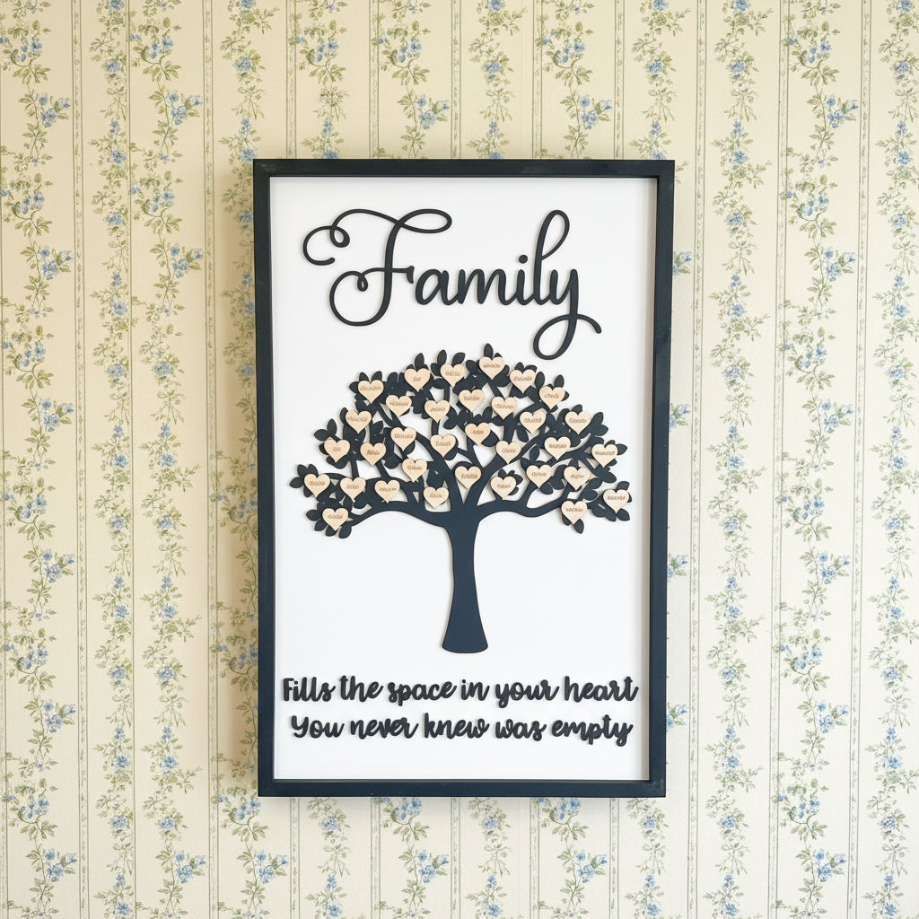 Personalized Family Tree Framed Sign