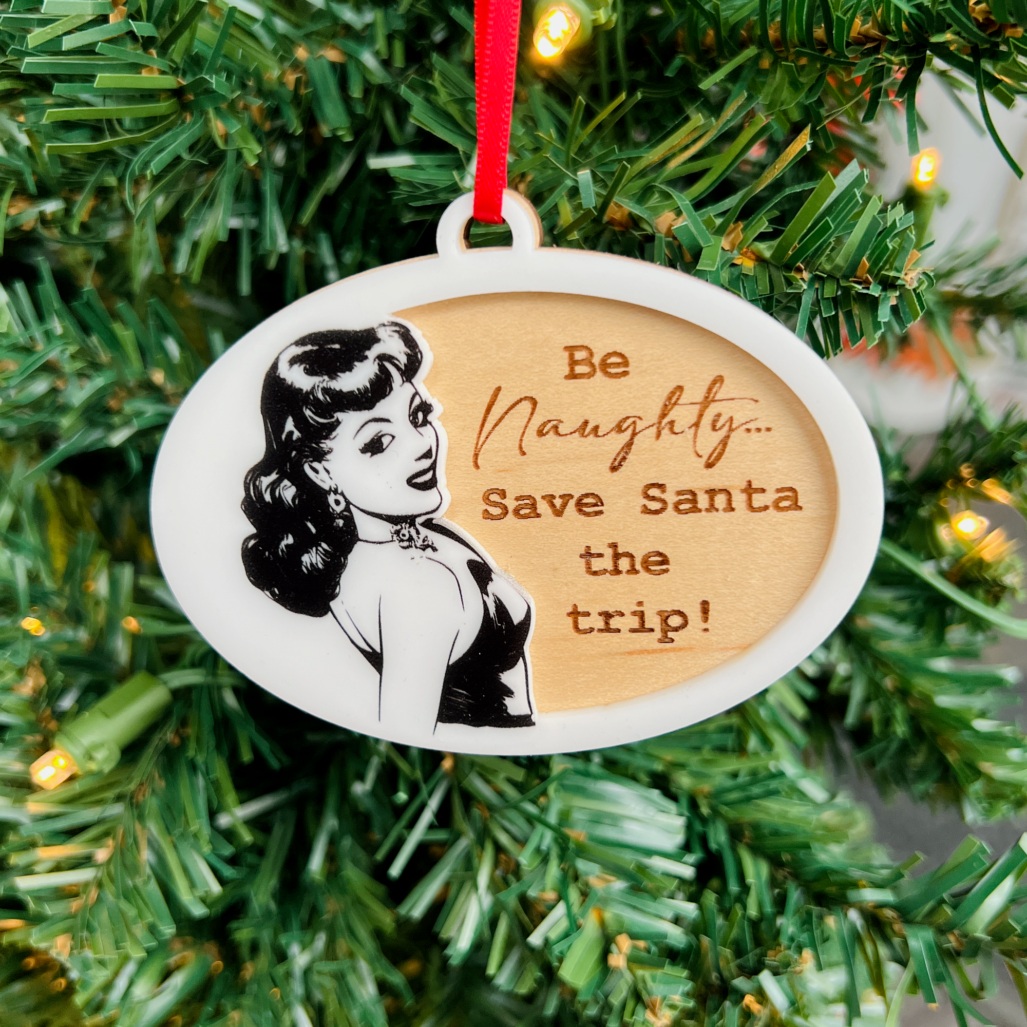 Sassy Retro Innuendo Ornaments (Choose from 9!) - Sticks & Doodles