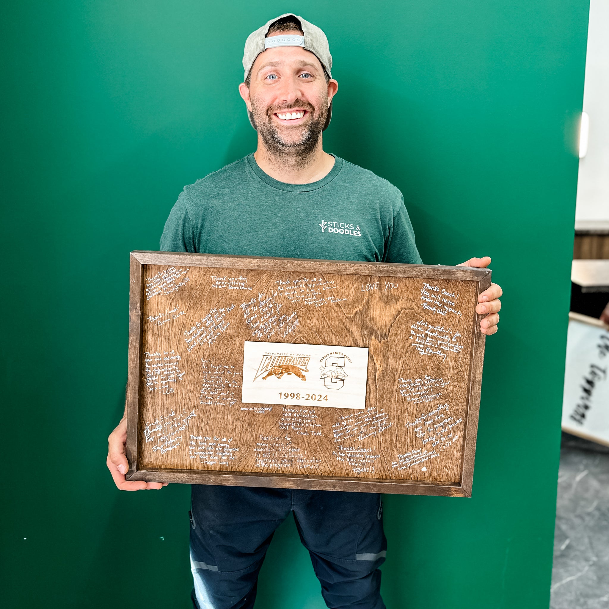 The Matted Framed Wooden Guestbook