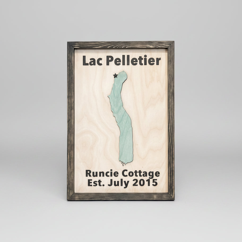 Custom Silhouette Lake Map