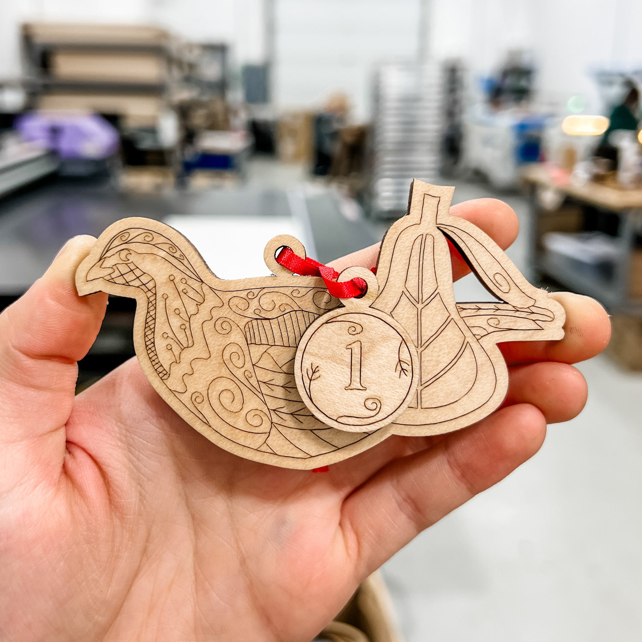 12 Days of Christmas Set | Engraved Wood Ornaments (Includes 12)