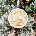 The Miles Don’t Matter • Personalized Ornament, Magnet, or Mini Sign • For Family & Friends Who Live Far Apart