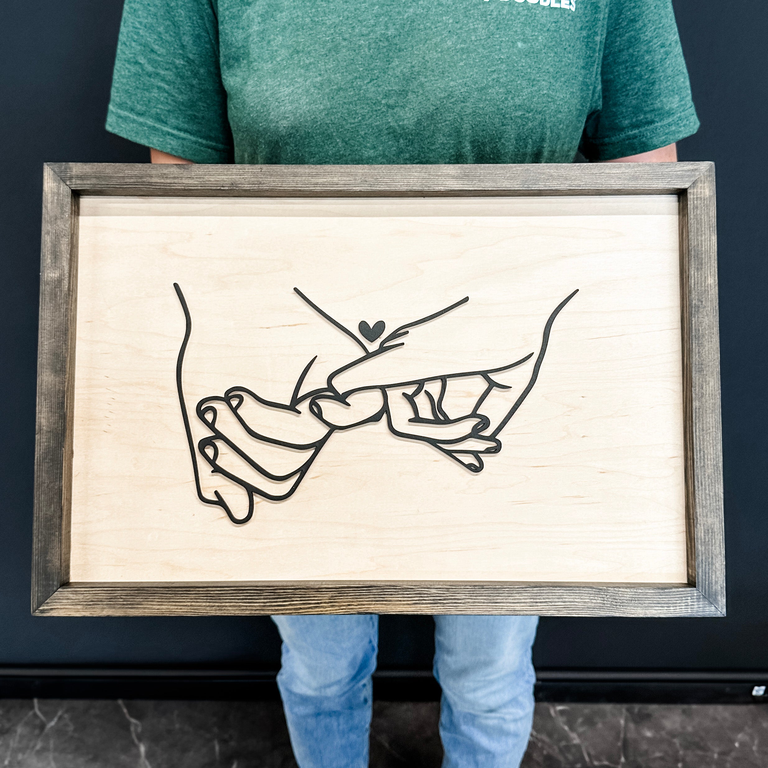 The Pinky Promise | 3D Wood Sign